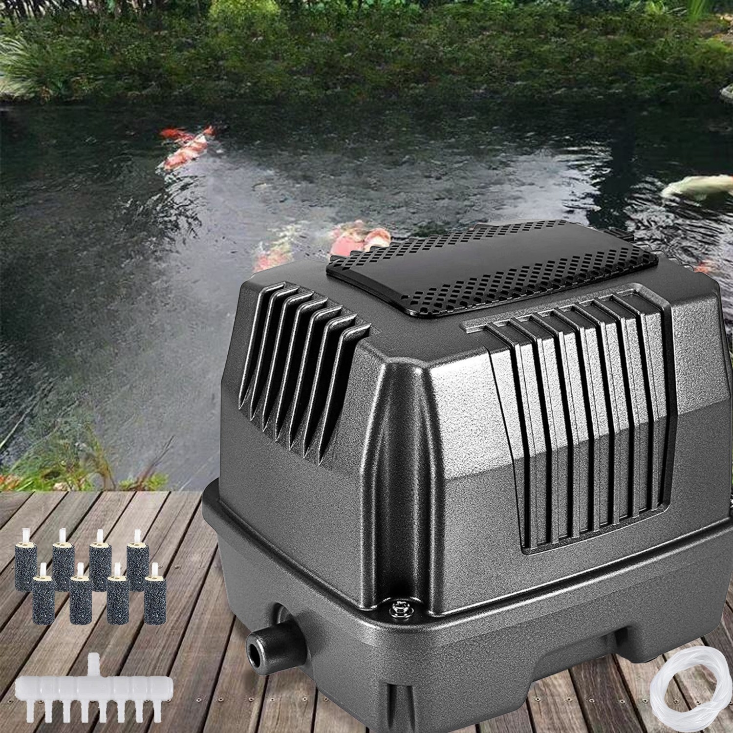 Linear Air Pump for Aeration, 855GPH Septic Air Pump Pond Aerator for Koi Pond