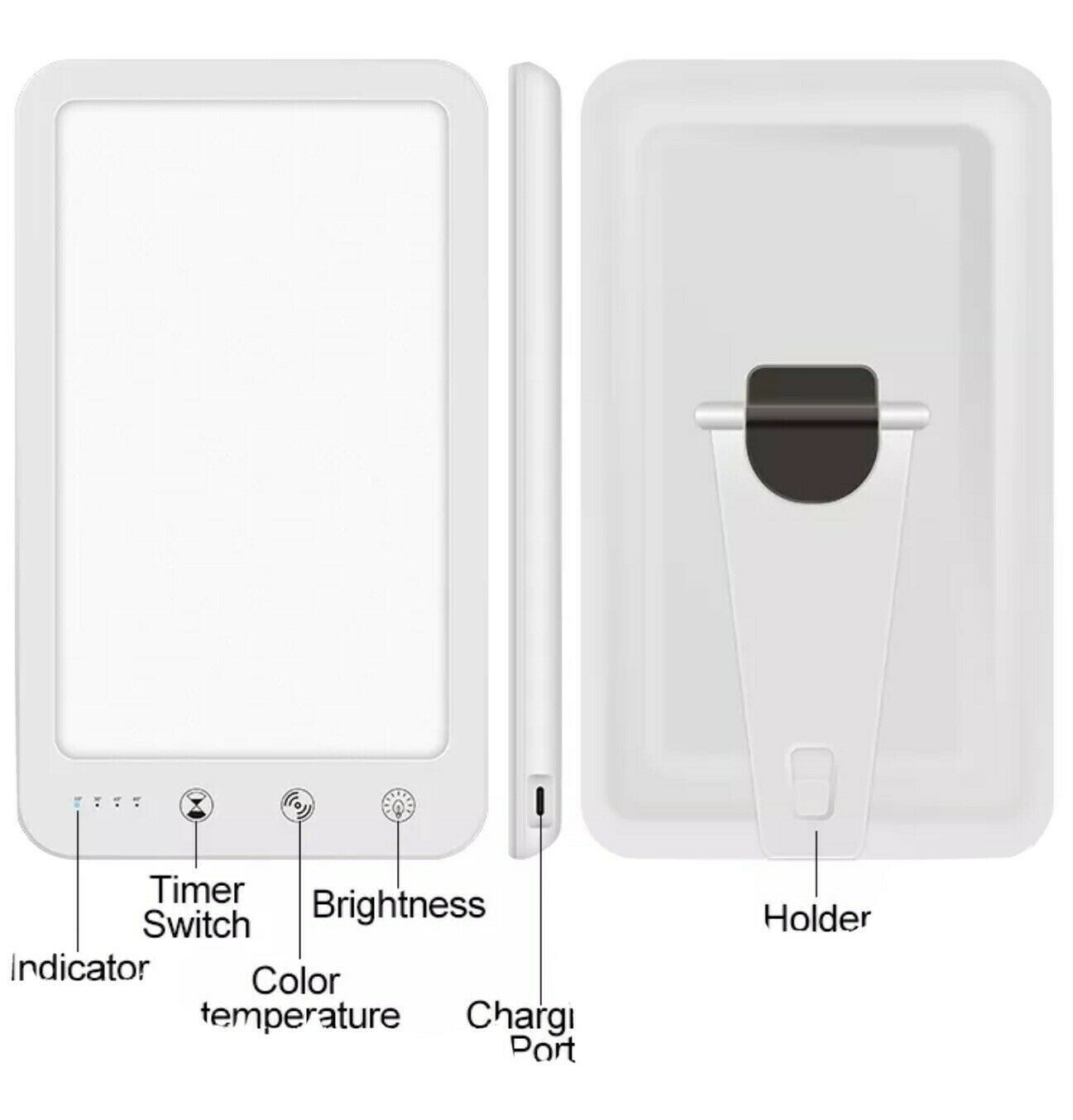 Sad Daylight Therapee Lamp Safe Led UV Free Adjustable Light Mode & Timer Sad Daylight Therapee Lamp Safe Led UV Free Adjustable Light Mode & Timer