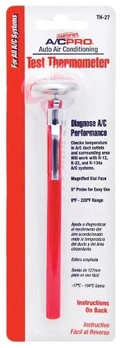 Interdynamics Certified A/c Pro Car Air Conditioner Test Thermometer, 
