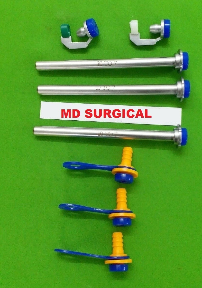 8pc Laparoscopic Reducer 5mm Metal Reducer & Silicon Reducer Surgical Instrument