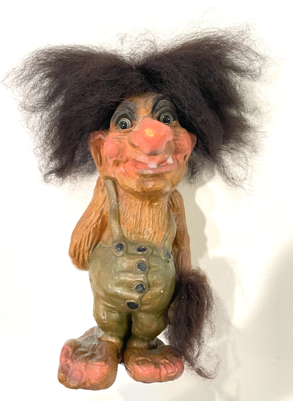 RARE Vintage NyForm Norwegian Troll Tail In Hand Stick Behind 12 Inch Figure