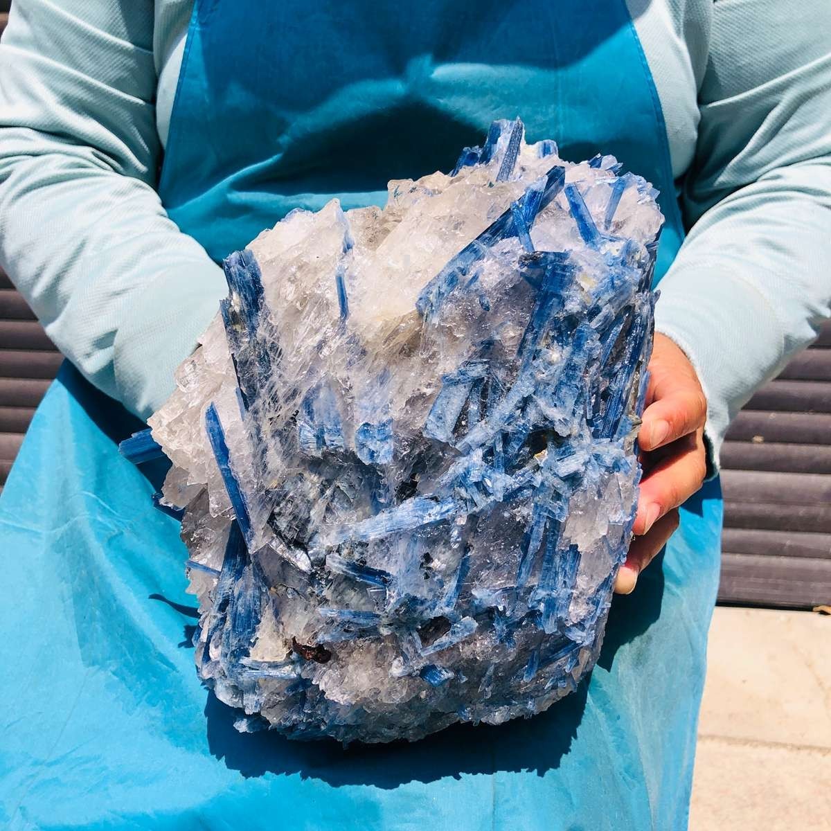 16.12 LB Natural Blue Crystal Kyanite Rough Gem mineral Specimen Healing 5290