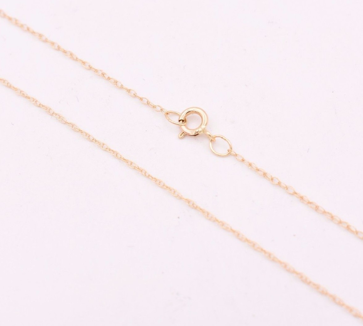 0.6mm Open Dainty Twisted Rope Chain Necklace Real Solid 10K Yellow Gold 16\