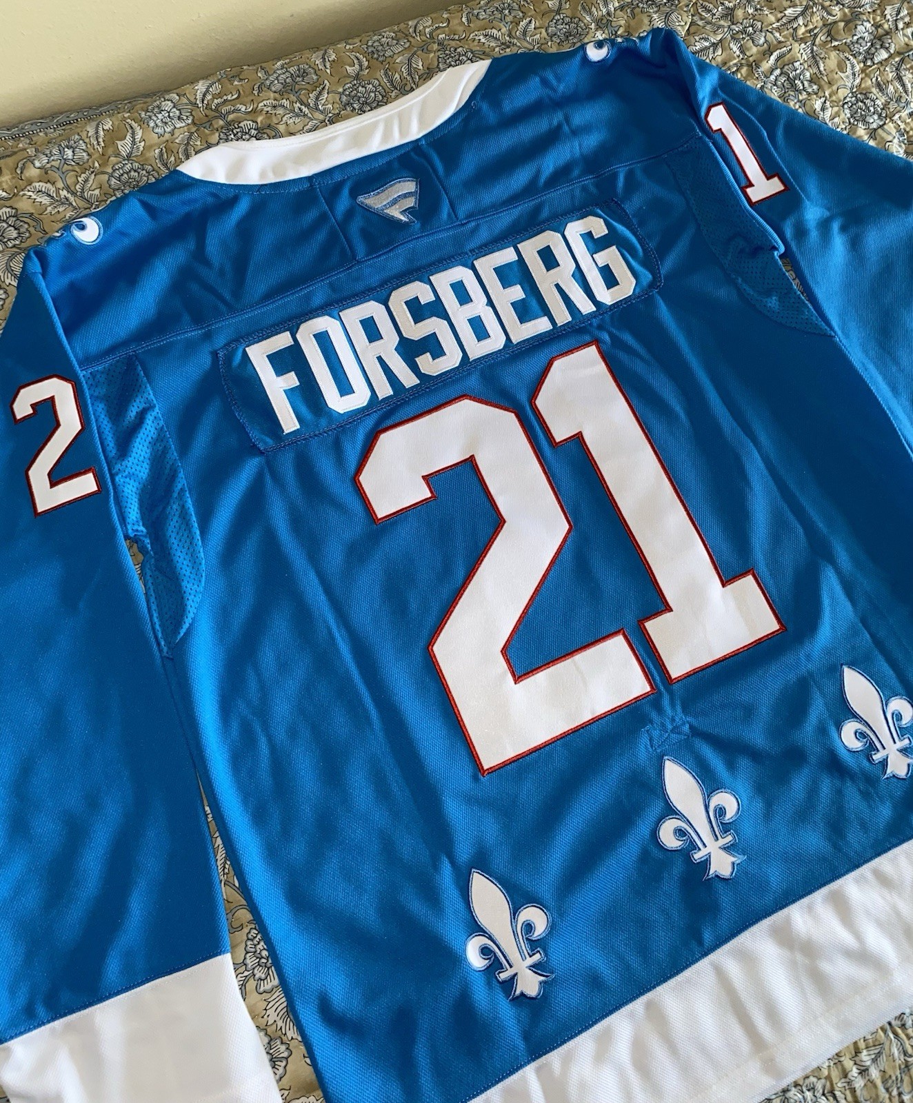 Quebec Nordiques Peter Forsberg #21 Fanatics NHL Hockey Jersey- Size Medium NEW Quebec Nordiques Peter Forsberg #21 Fanatics NHL Hockey Jersey- Size Medium NEW