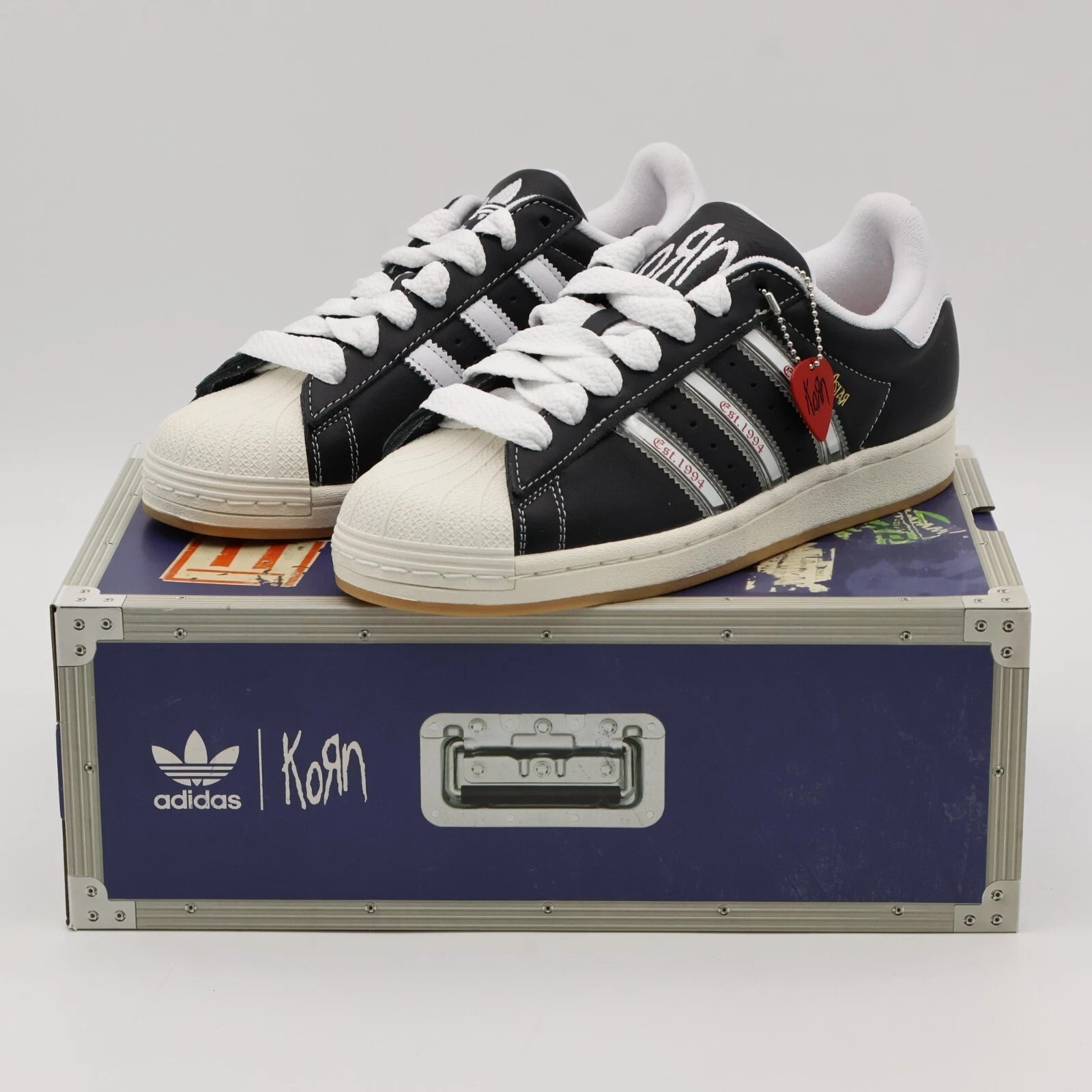 IH1313 Korn Originals Superstar Core Black White Better Scarlet Men Size US 6-11