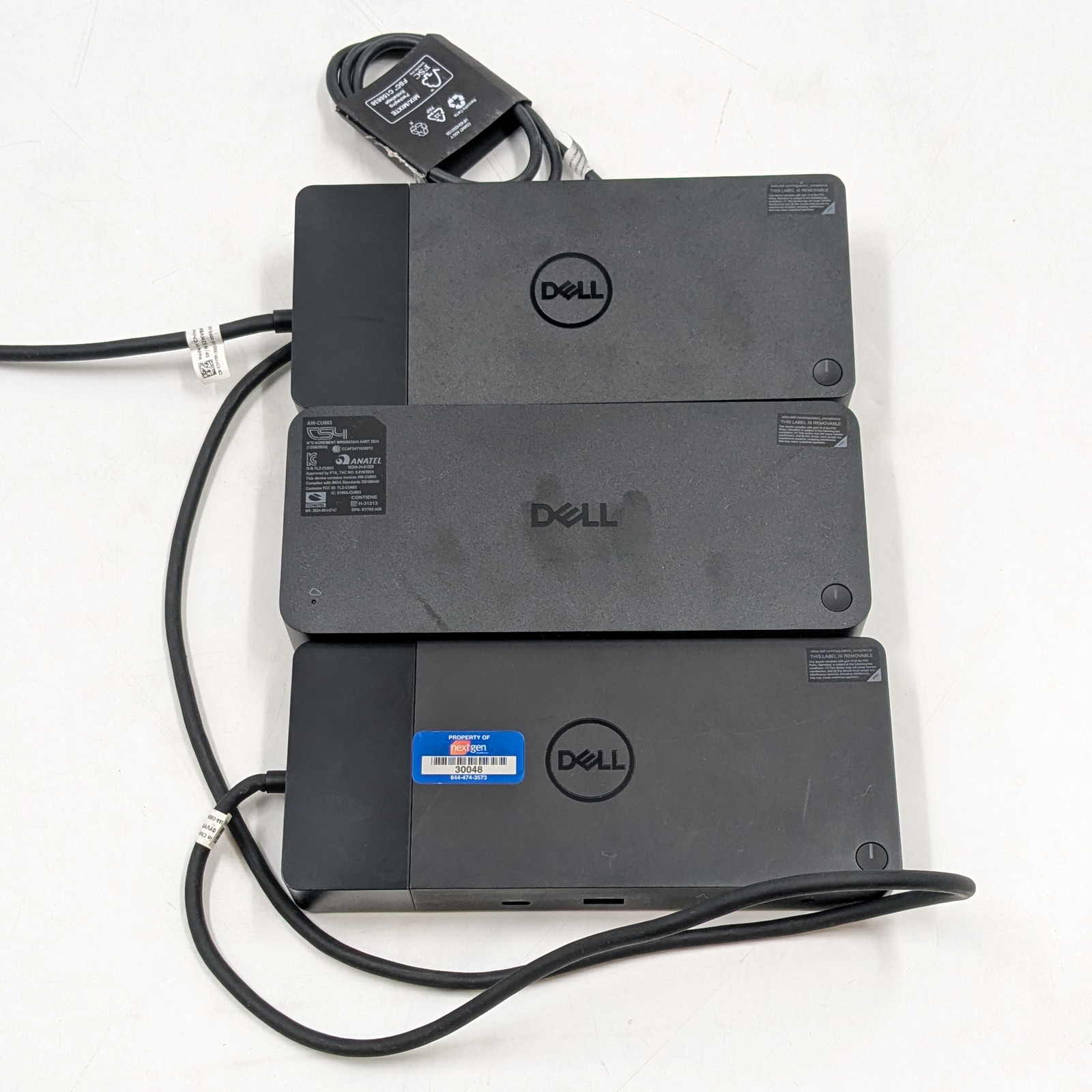 Assorted Dell Laptop Docking Stations USB-C Connector (K20A001/K23A001) Lot of 3