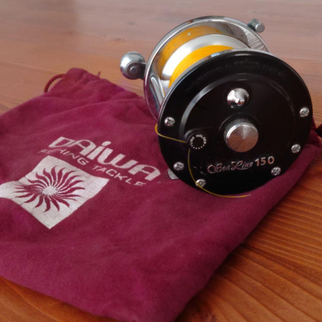 Daiwa Sealine 150 Conventional Fishing Reel 620g 65 x 54mm Spool with Bag Used Daiwa Sealine 150 Conventional Fishing Reel 620g 65 x 54mm Spool with Bag Used