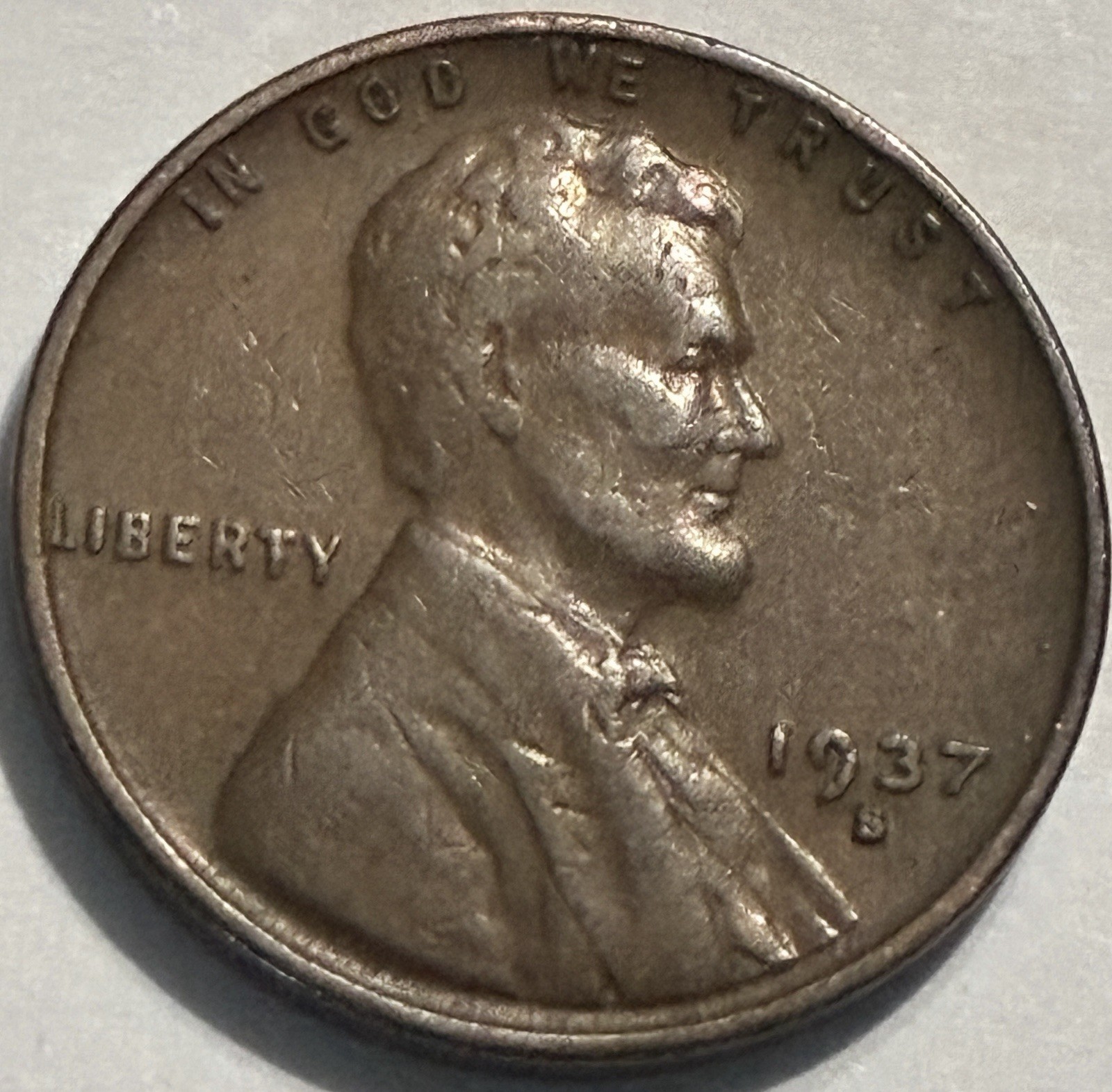 1937-S Lincoln Wheat Copper Cent - San Francisco Mint - BN4066