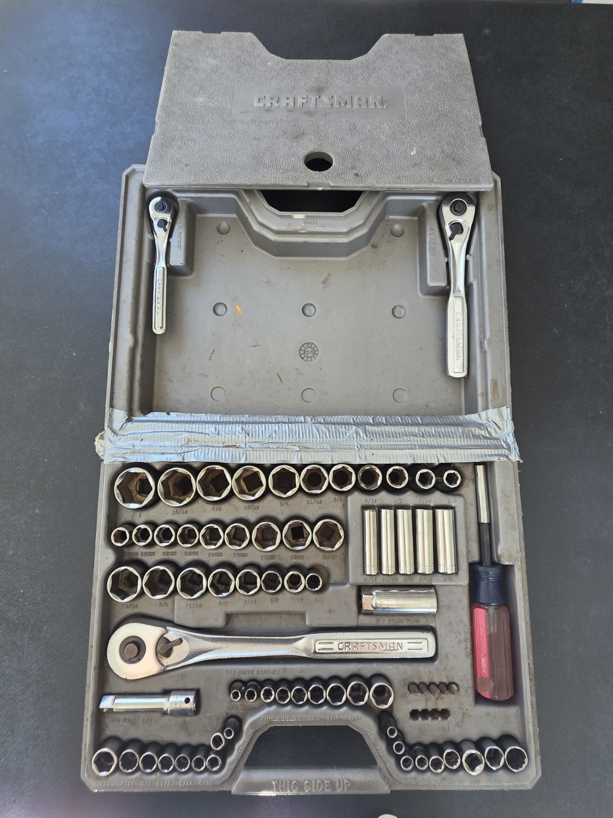 Vintage 1990\'s Craftsman 75pc Metric & SAE Socket Set 1/4\ Vintage 1990\'s Craftsman 75pc Metric & SAE Socket Set 1/4\