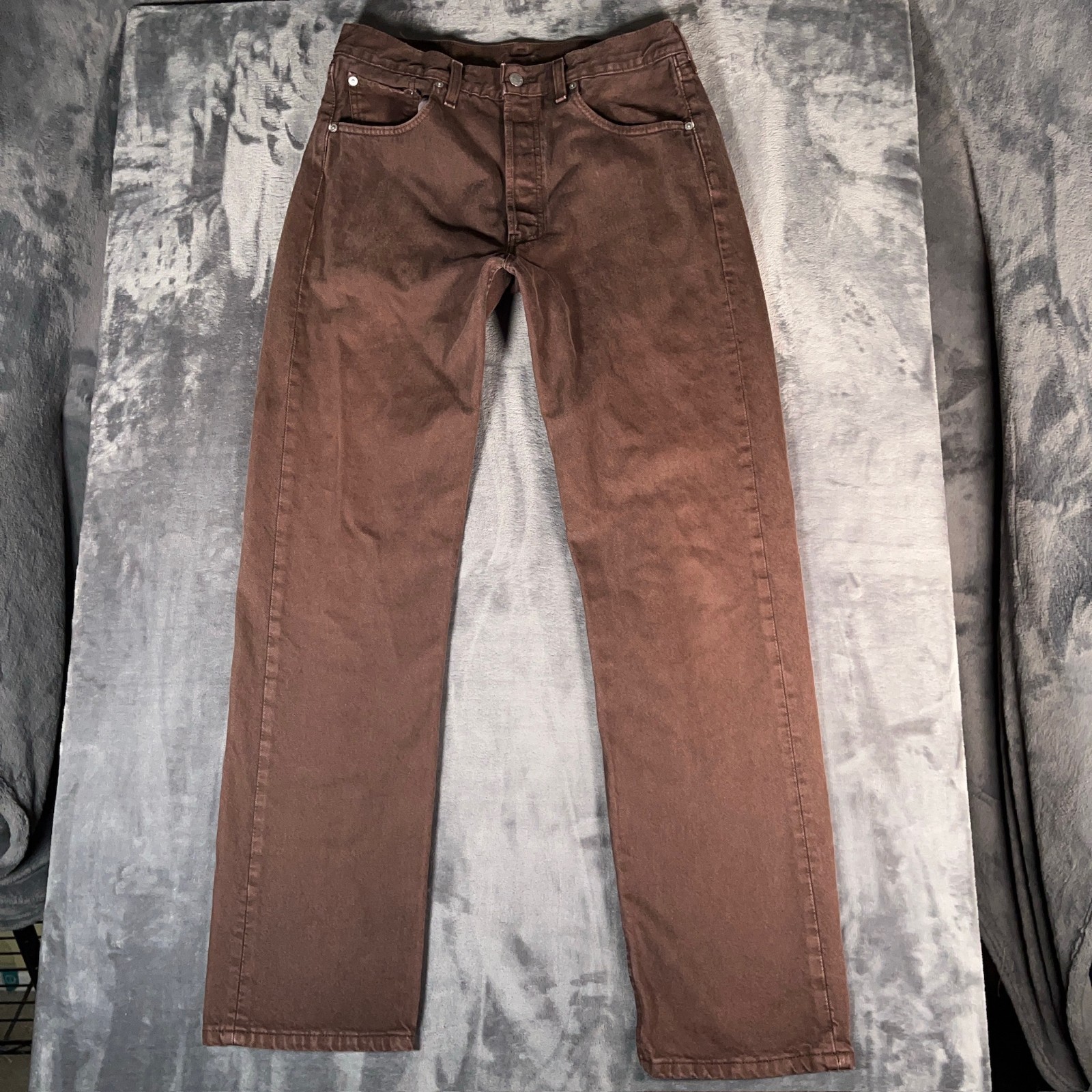 Vintage Levi\'s 501 Jeans Mens Fit 34x33 Brown Straight Leg 501-0632 Fade USA 90s Vintage Levi\'s 501 Jeans Mens Fit 34x33 Brown Straight Leg 501-0632 Fade USA 90s