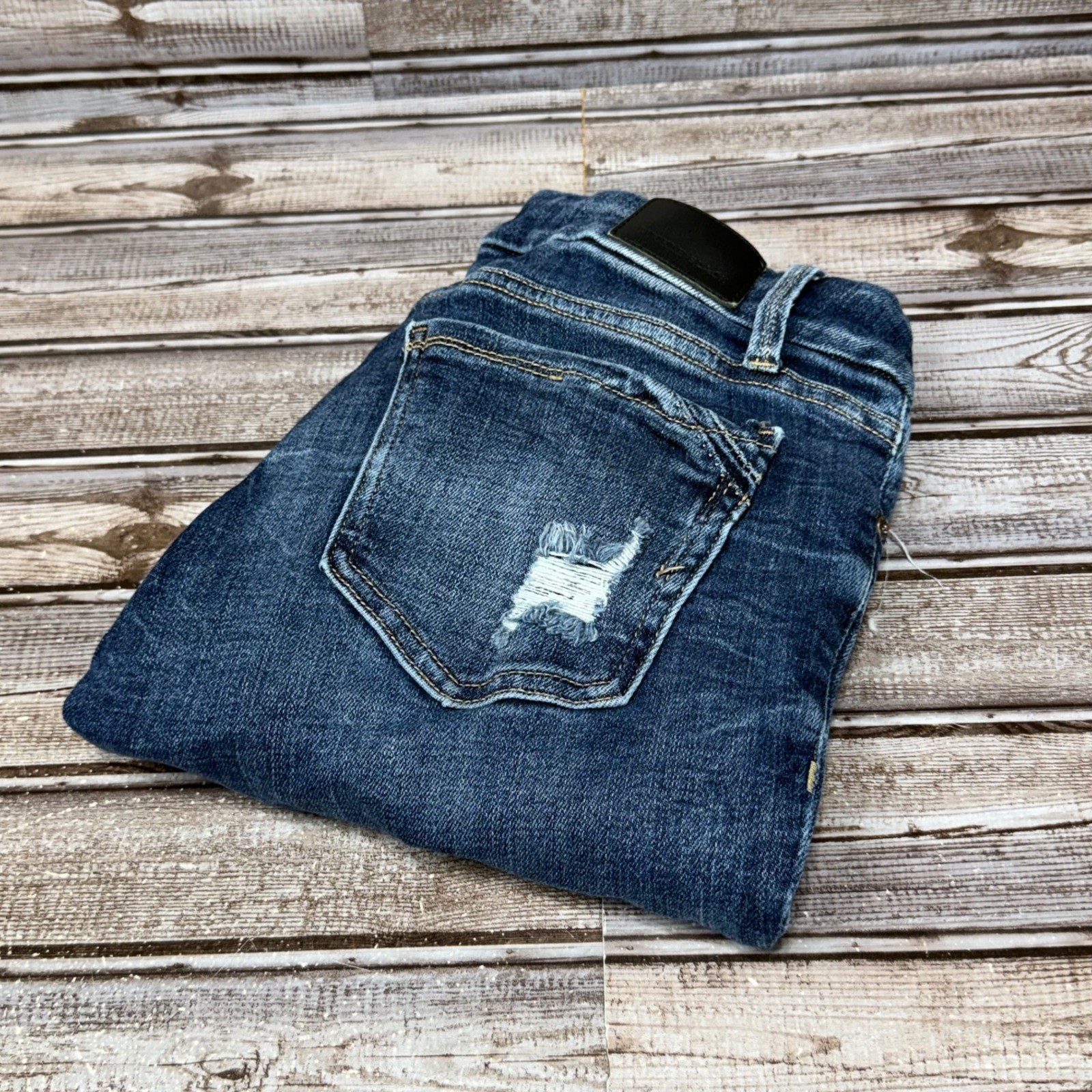 Buckle Black Ankle Skinny Jeans Womens 27 Blue Distressed Raw Hem Fit No. 53 Buckle Black Ankle Skinny Jeans Womens 27 Blue Distressed Raw Hem Fit No. 53