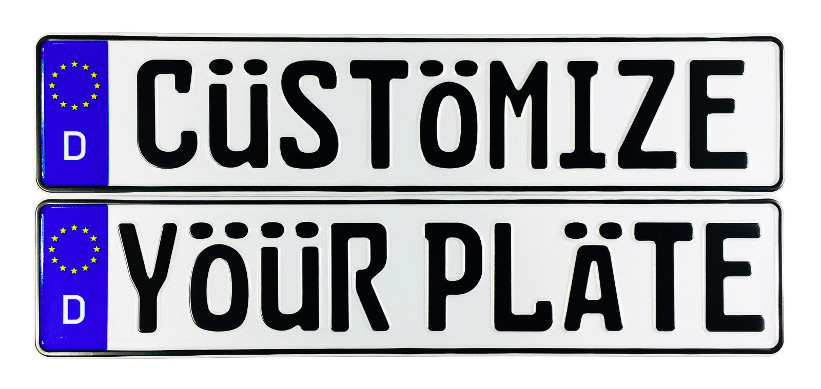 Custom European German License Plate - Customize Your Plate