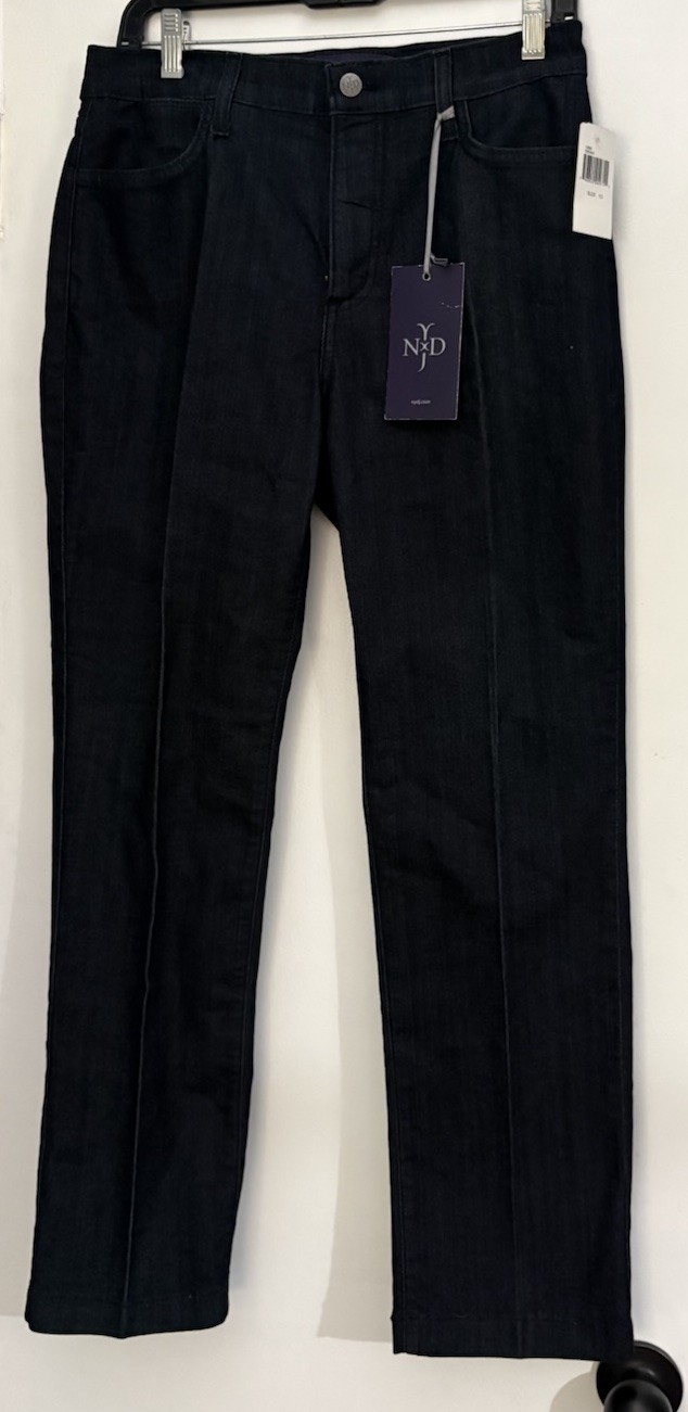 NYDJ Not Your Daughters Jeans Dress Darkwash Straightleg Jeans Size 10, NWT NYDJ Not Your Daughters Jeans Dress Darkwash Straightleg Jeans Size 10, NWT