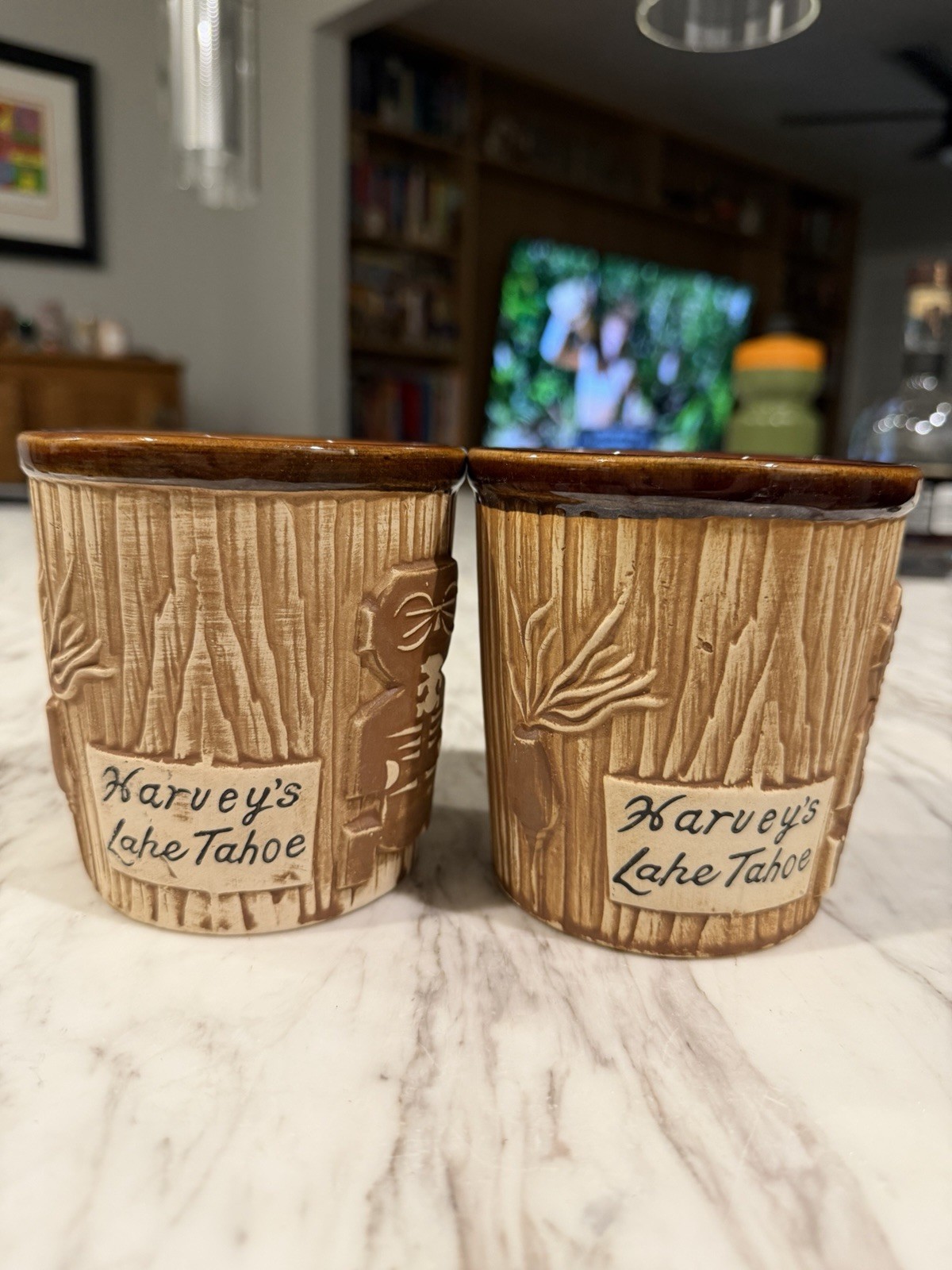 Vintage Otagiri Tiki Bucket Mug Cups Harveys Lake Tahoe Pair Vintage Otagiri Tiki Bucket Mug Cups Harveys Lake Tahoe Pair