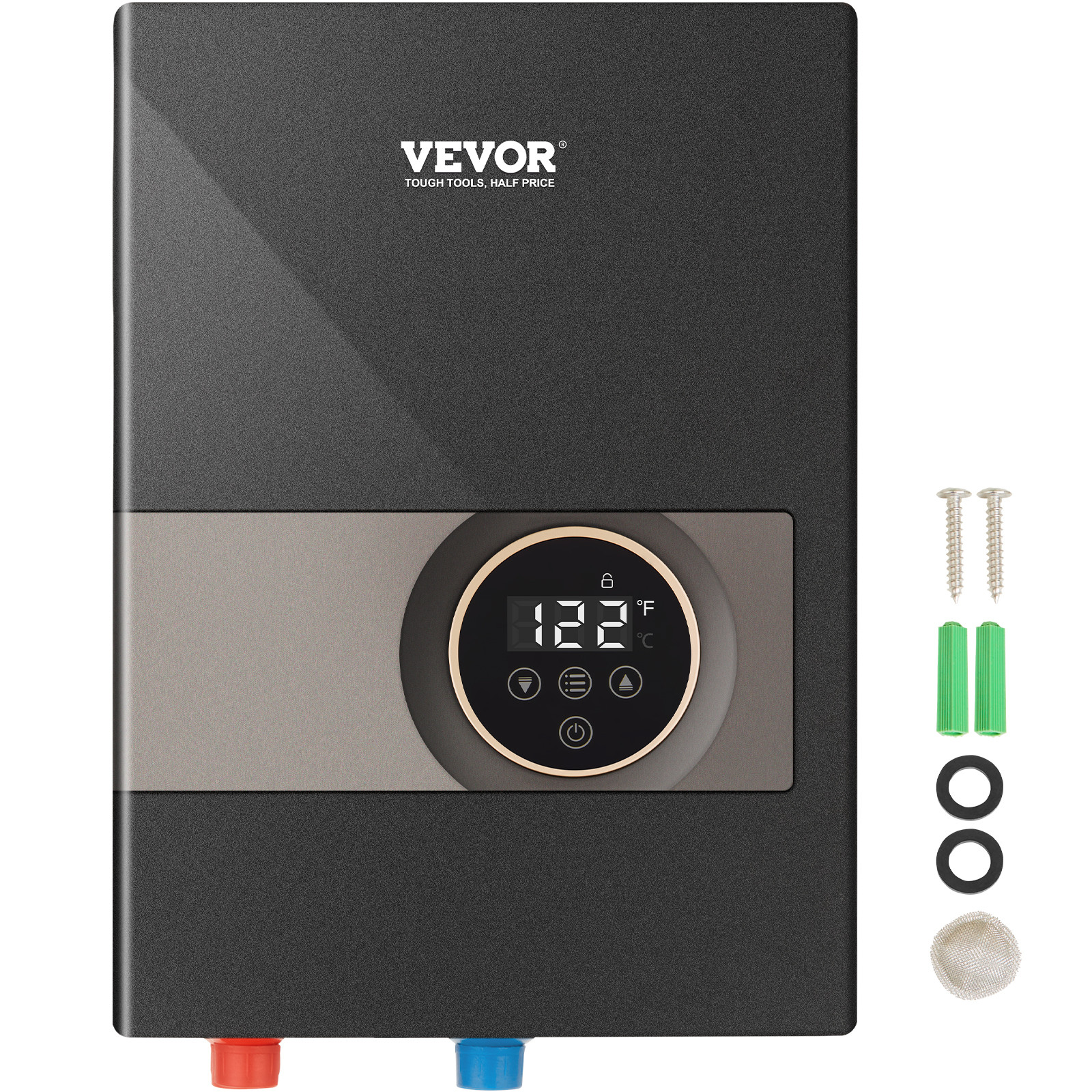 VEVOR 13.8KW Instant Hot Tankless Water Heater Electric LED Boiler for Shower VEVOR 13.8KW Instant Hot Tankless Water Heater Electric LED Boiler for Shower