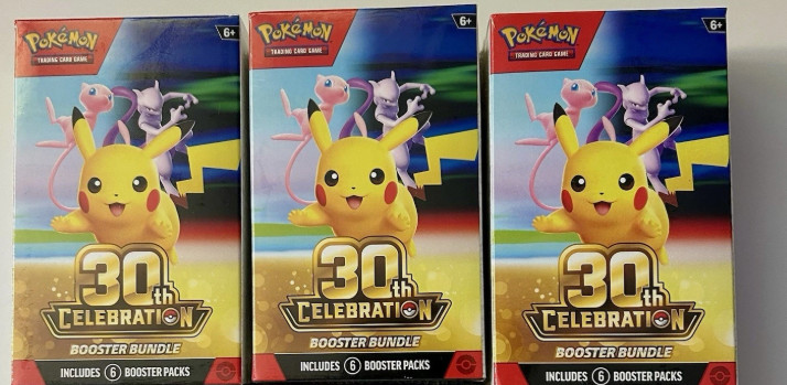 Pokemon 30th Anniversary Booster Bundle New Sealed LOT OF 3 Pokemon 30th Anniversary Booster Bundle New Sealed LOT OF 3