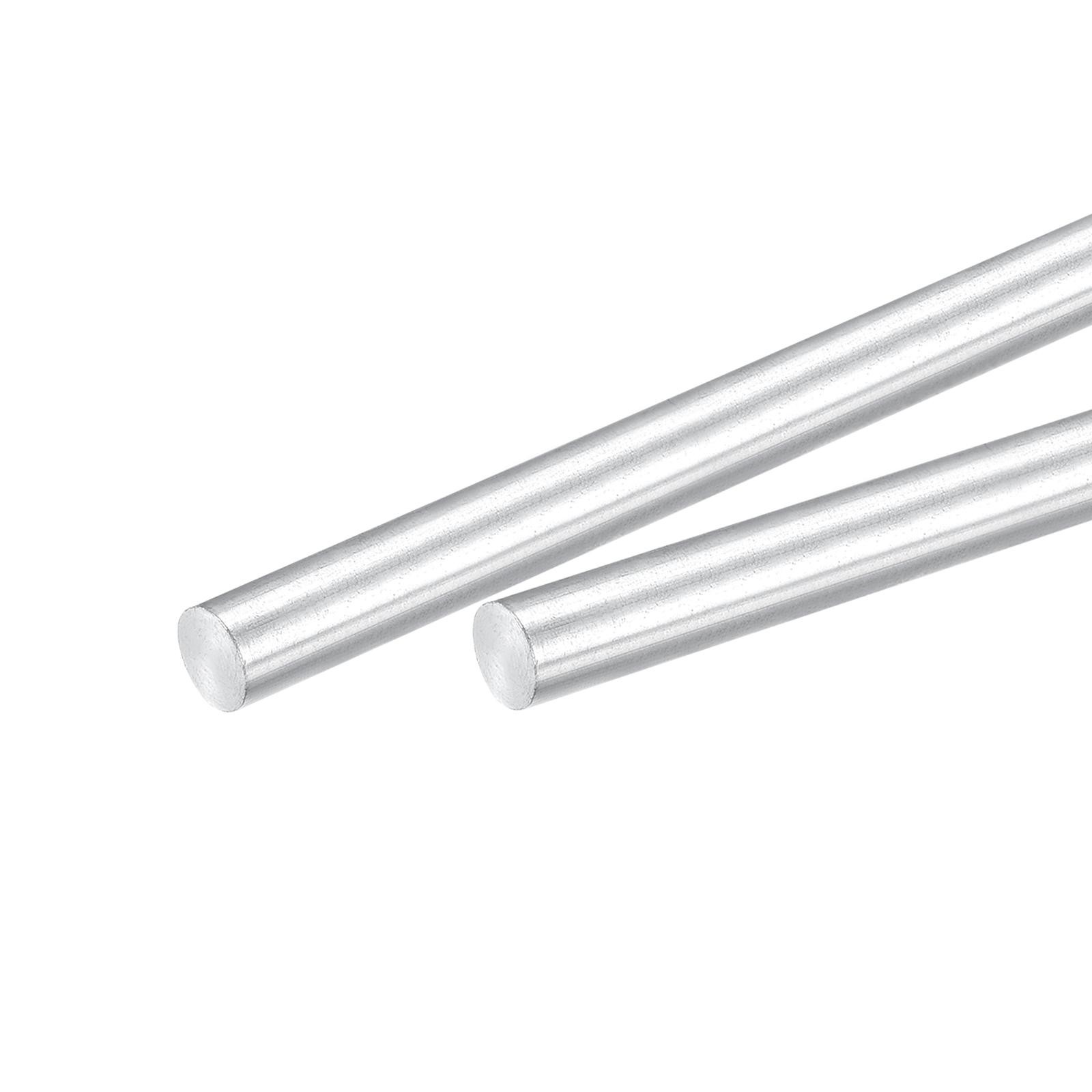 2pcs Round Solid Aluminum Rod 12mm Dia.400mm Length Lathe Bar Stock for DIY