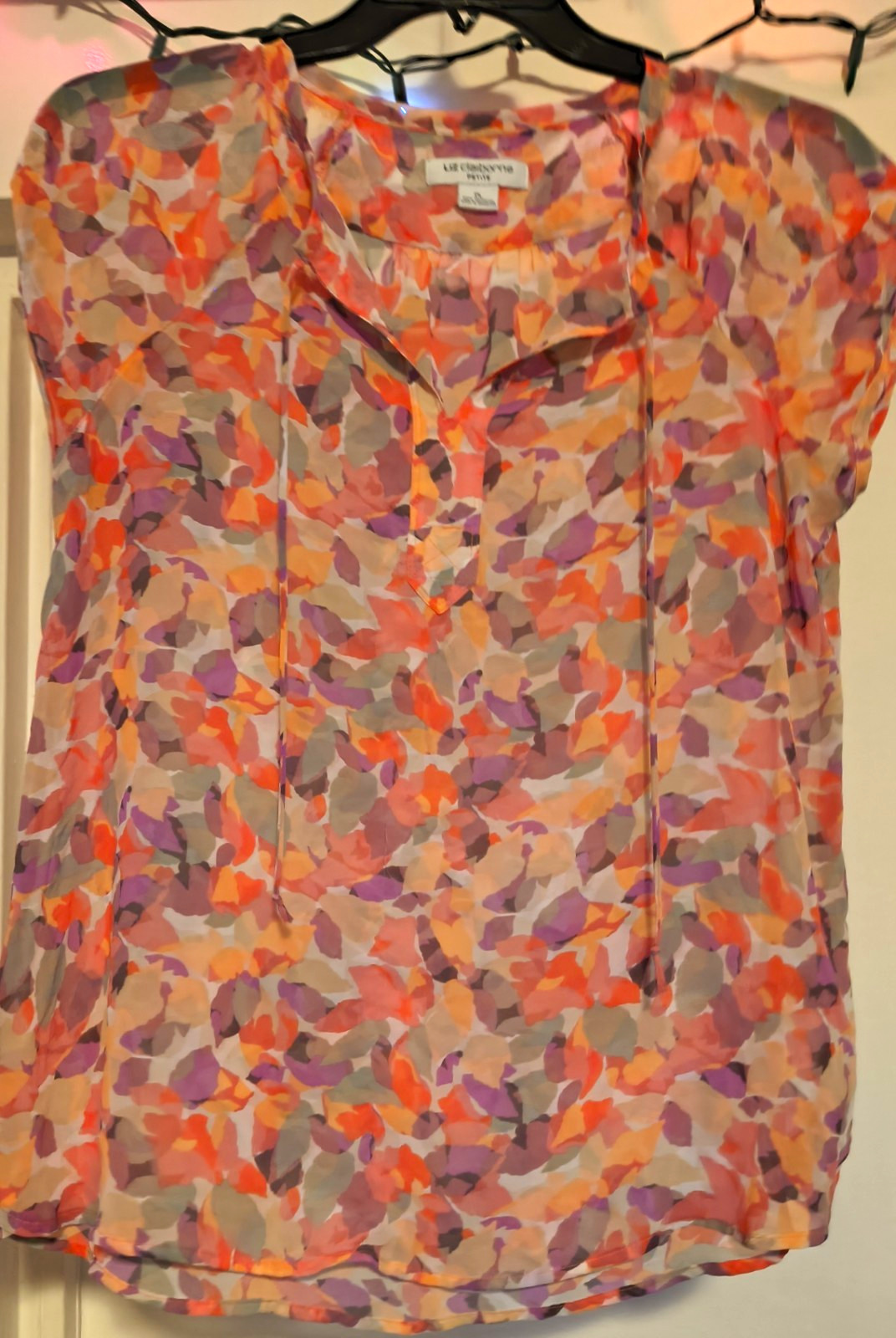 Liz Claiborne Women\'s Abstract Multicolor Sleeveless Pullover Blouse Size S Liz Claiborne Women\'s Abstract Multicolor Sleeveless Pullover Blouse Size S