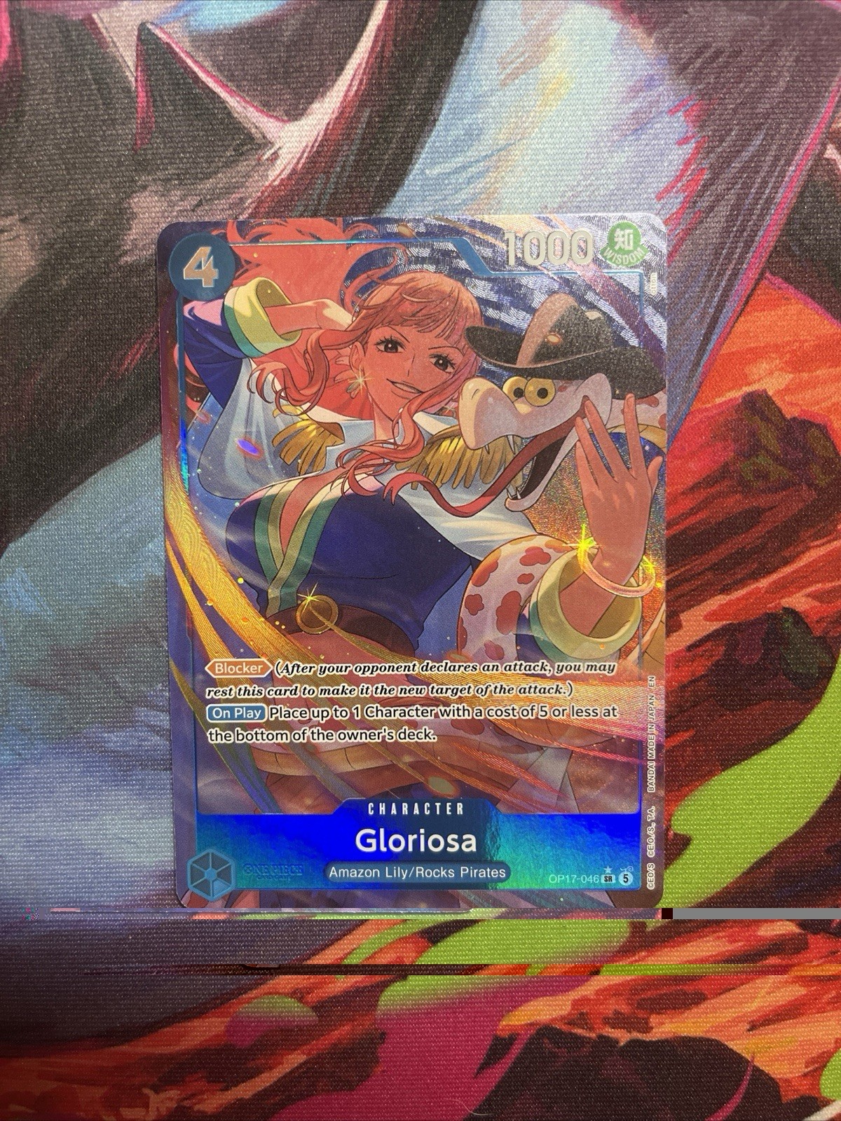 Gloriosa ALT Art OP17-046 SR Foil Bandai One Piece Card Game Blue ENGLISH NM/MT