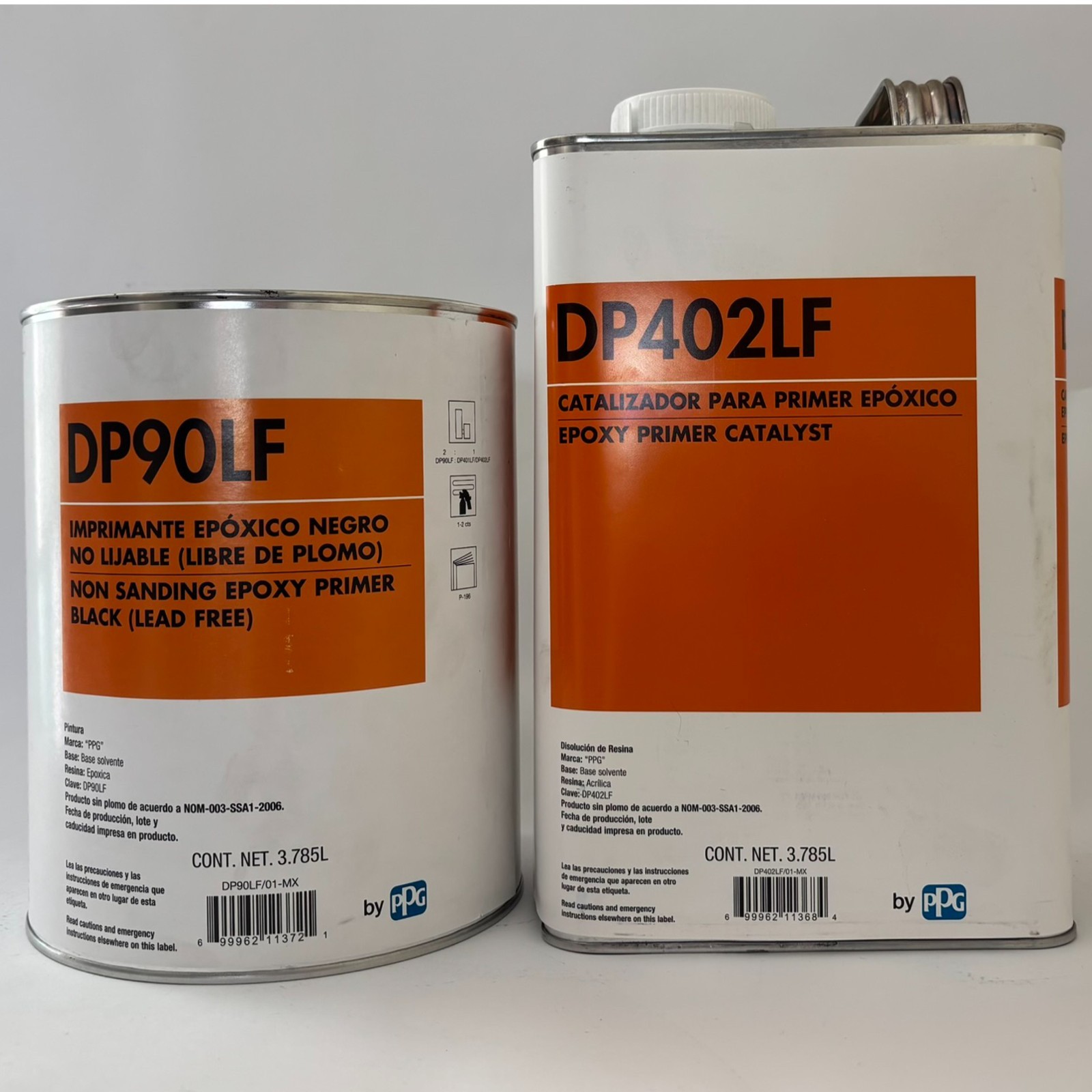 DP90LF PPG Deltron 1 Gal Epoxy Primer Black & 1 Gal DP402LF  