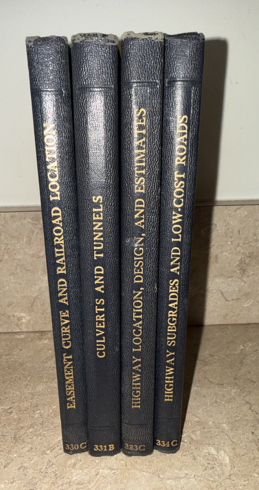 Vintage I.C.S. Engineering Books 4 Vol Set Highways Railroads Tunnels 1930s