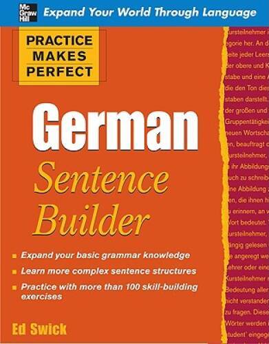 Practice Makes Perfect German Sentence Builder (Practice Makes Perfect  - GOOD