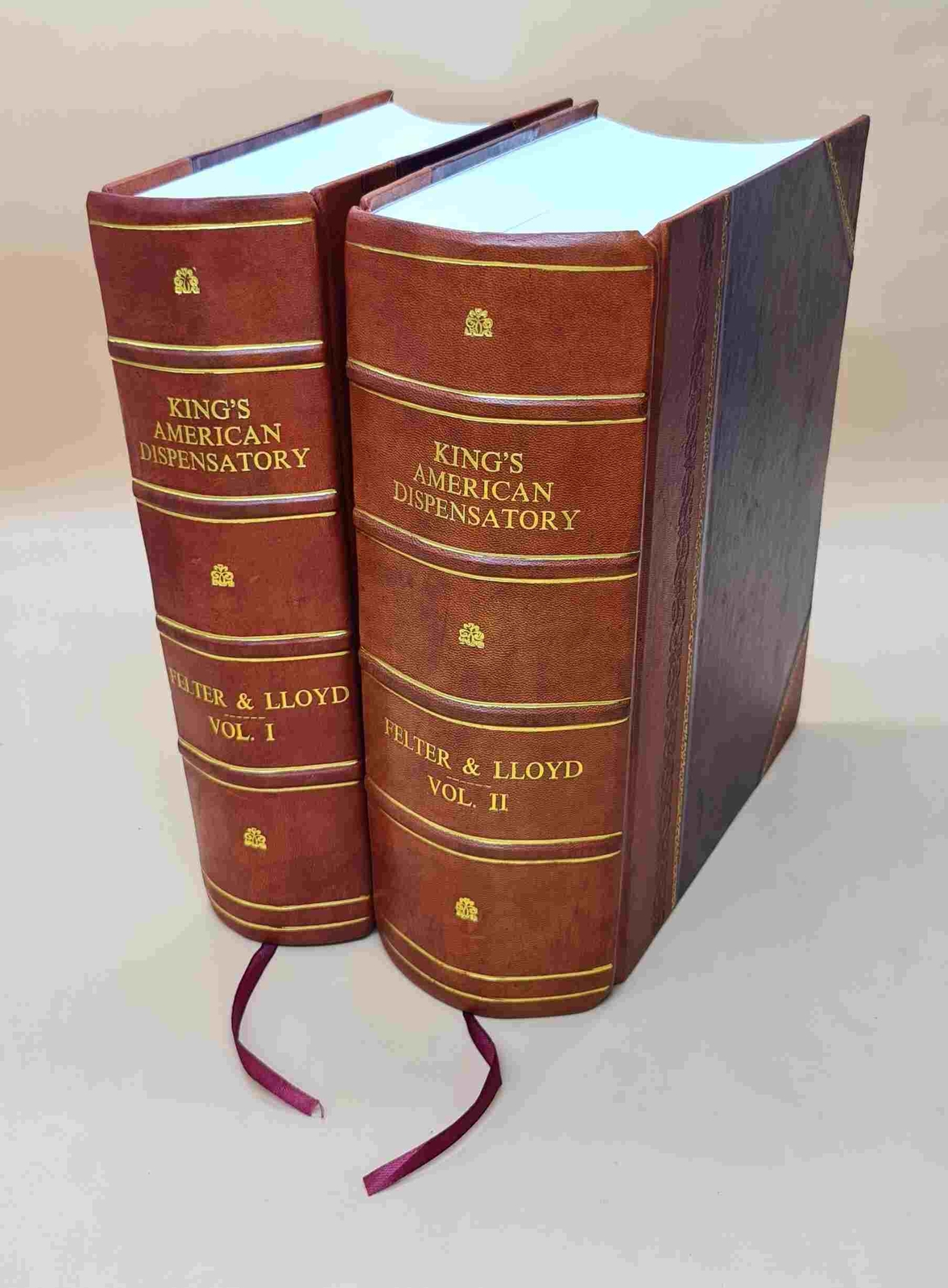 King\'S American Dispensatory V. 1-2 1909 [Leather Bound] Set Of 2