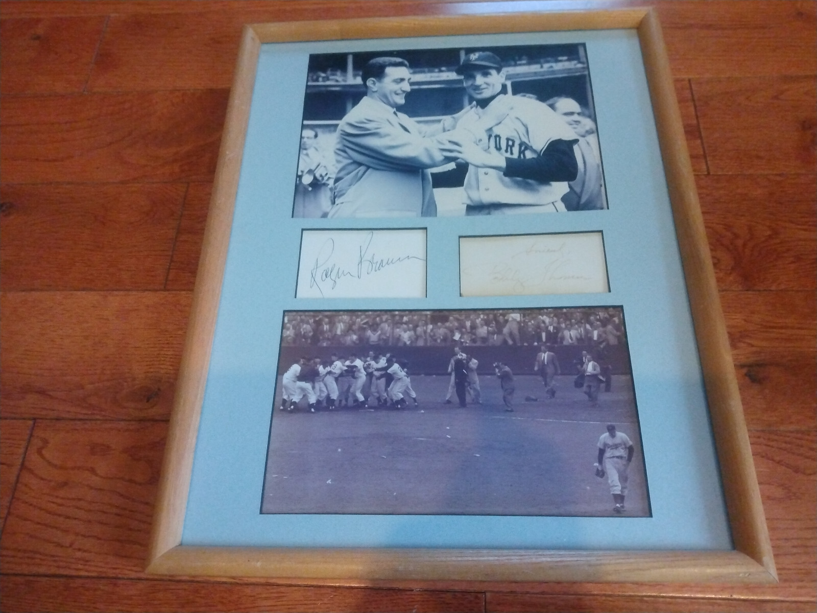 Ralph Branca Bobby Thomson signed framed auto autograph Shot Heard Round World