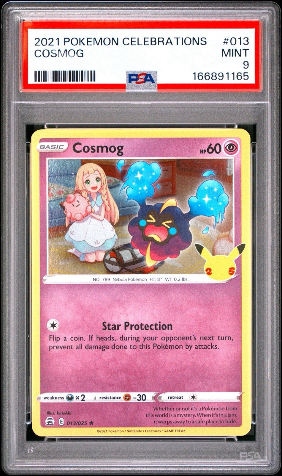 2021 POKEMON CELEBRATIONS #013 COSMOG PSA 9