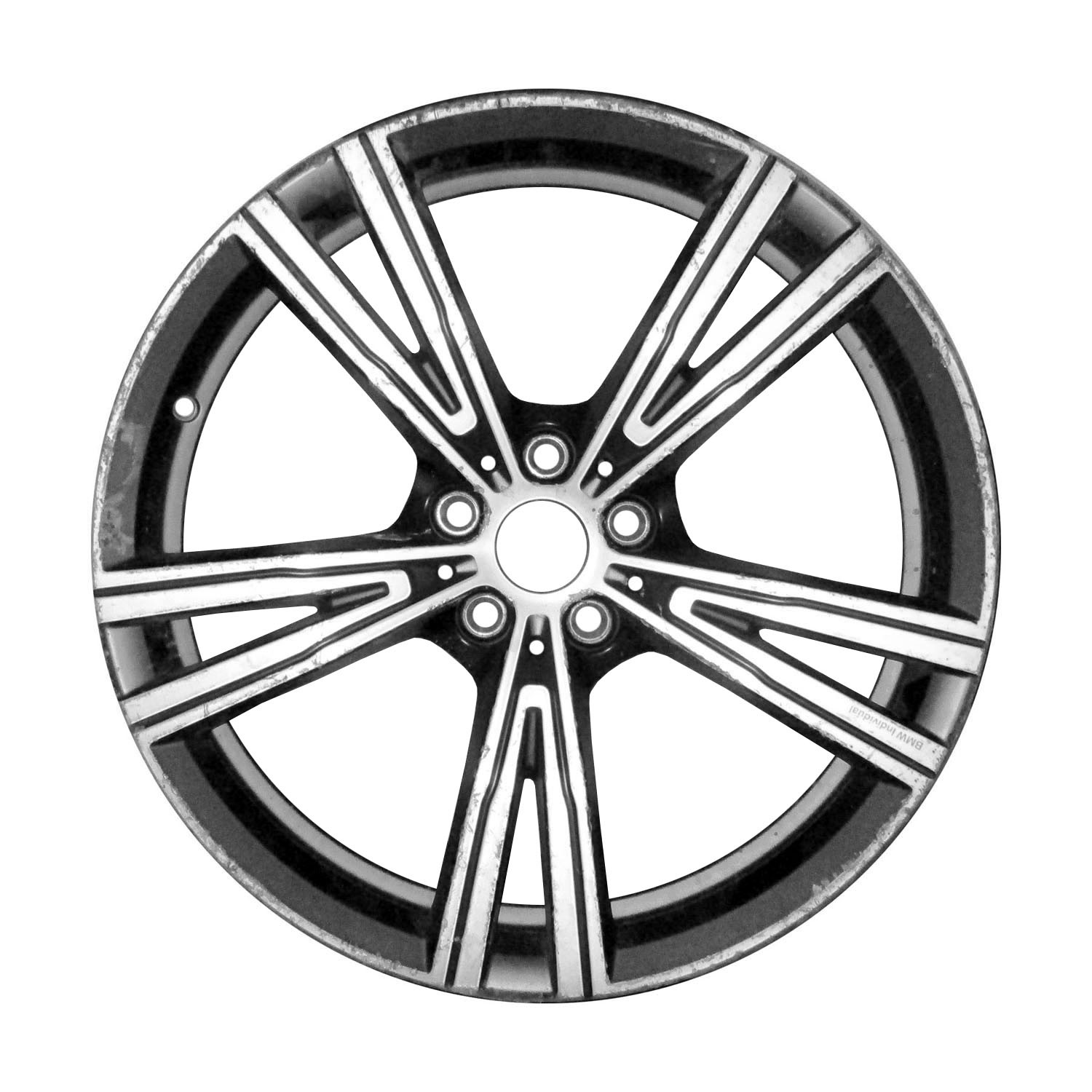 Refurbished Machined Dark Charcoal Matte-Clear Aluminum Wheel 19 x 8 36118089896
