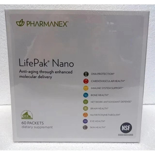 Nu Skin NuSkin Pharmanex Lifepak Nano Anti-Aging 60 packets NEW SEALED Nu Skin NuSkin Pharmanex Lifepak Nano Anti-Aging 60 packets NEW SEALED