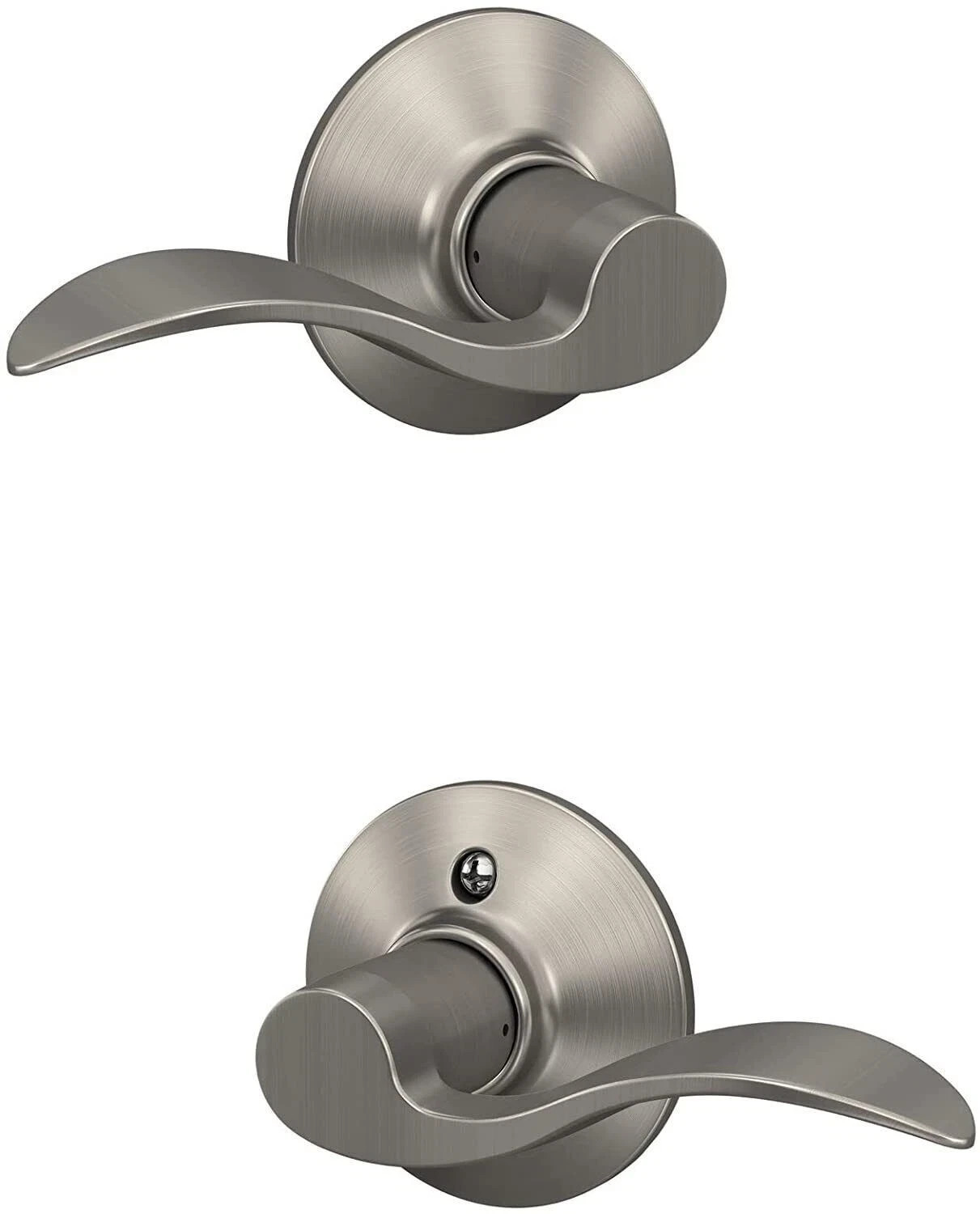 6 SETS Schlage F10 ACC 619 Satin Nickel Accent Hall & Closet Passage Door Lever 6 SETS Schlage F10 ACC 619 Satin Nickel Accent Hall & Closet Passage Door Lever