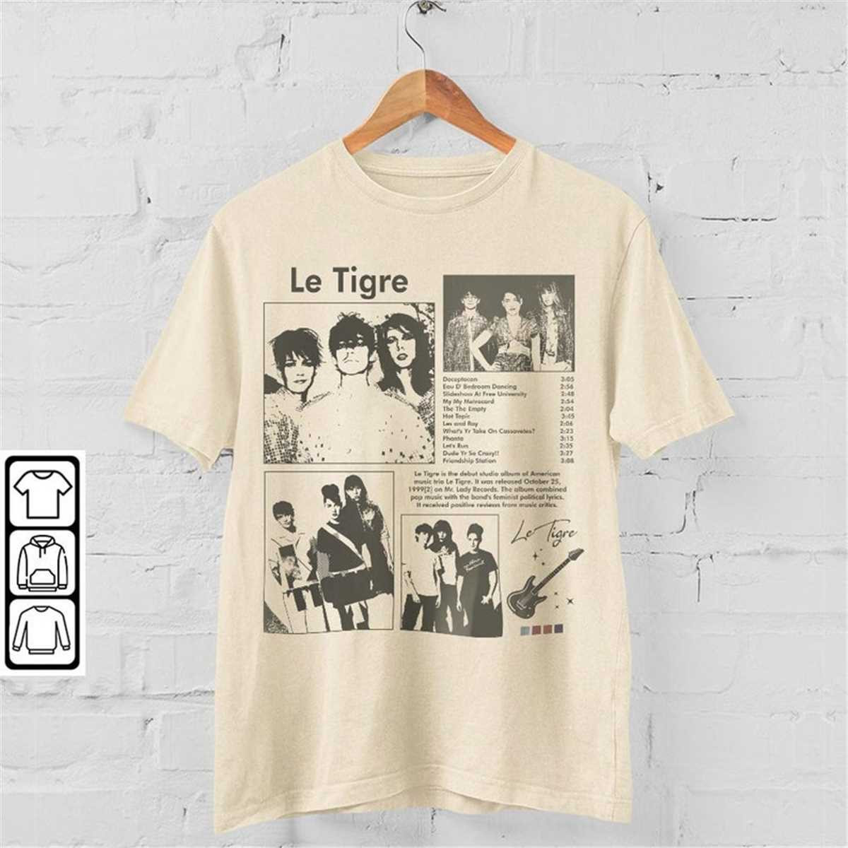Vintage Le Tigre T Shirt Vintage Le Tigre Stripe Collar T Shirt BL650