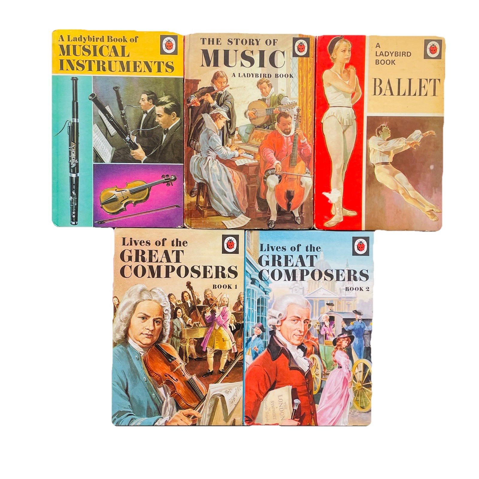 Vintage Ladybird History Of The Arts Books Series 662 Music Ballet Composers 5x
