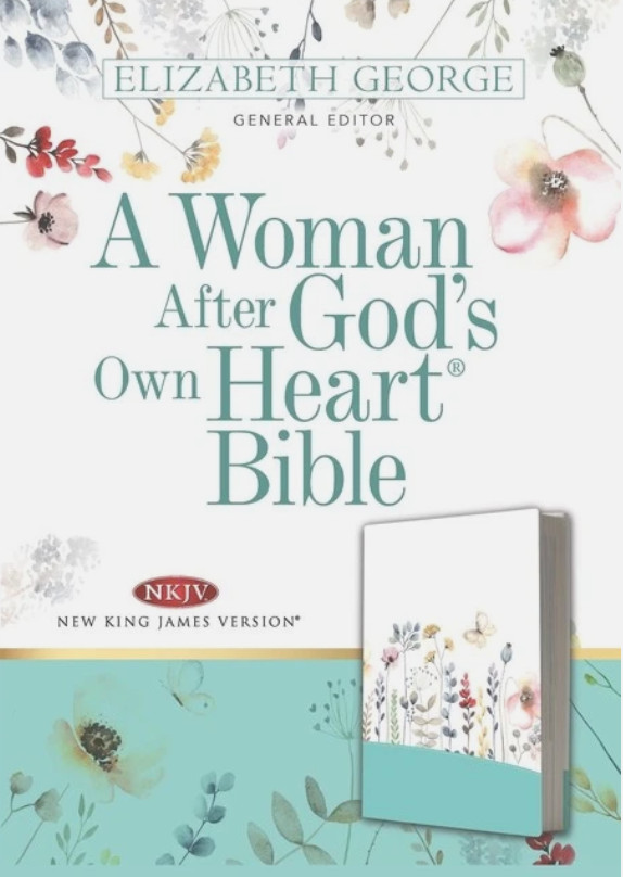 A Woman After God\'s Own Heart Bible, Country Floral Leather by Elizabeth George