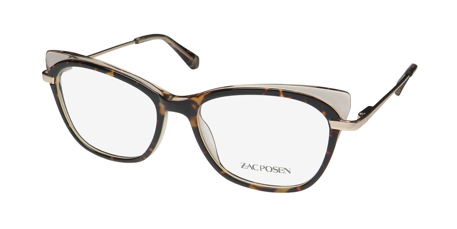 NEW ZAC POSEN CHAKA EYEGLASS FRAME 51-16-135 FULL-RIM CAT EYE PLASTIC VINTAGE