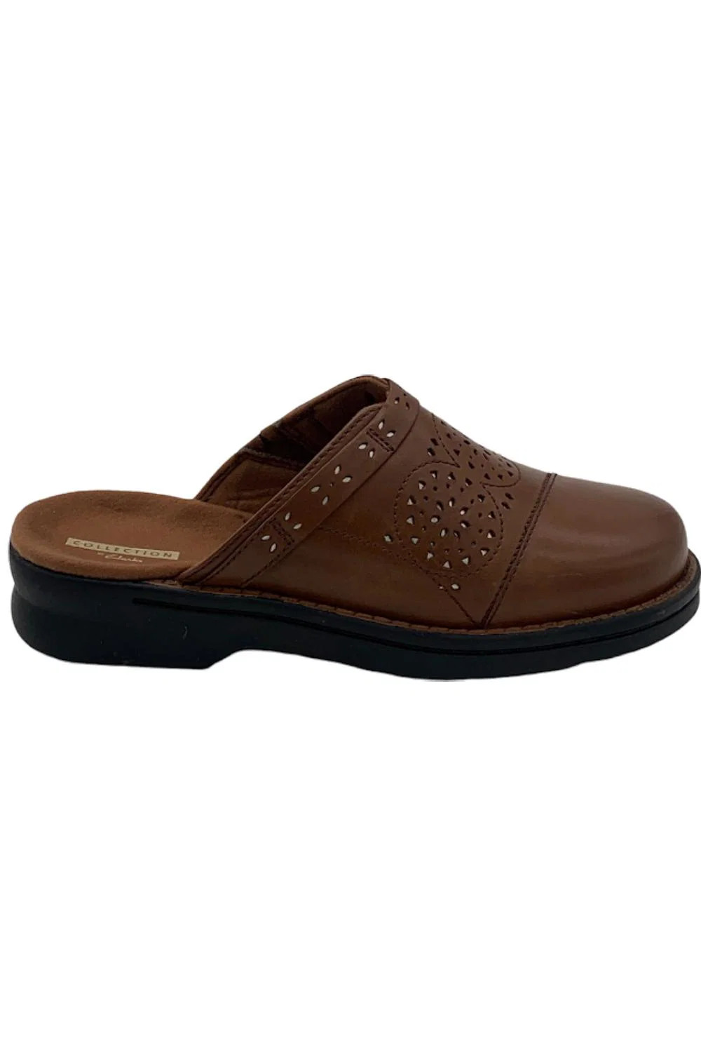 Clarks Collection Leather Clogs Patty Renata Dark Tan Clarks Collection Leather Clogs Patty Renata Dark Tan