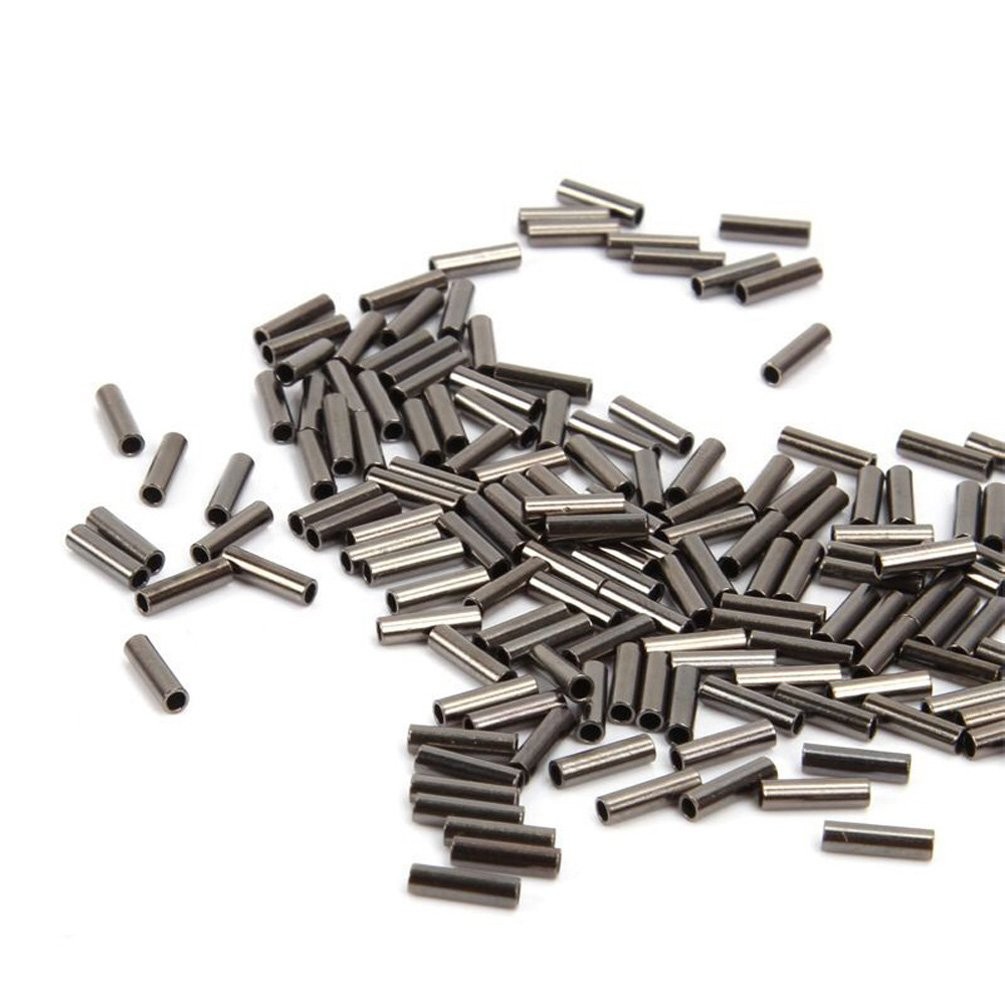 100 Pcs Single Brass Barrel Crimp Sleeves Copper Fishing Tube Wire Leader Sleeve 100 Pcs Single Brass Barrel Crimp Sleeves Copper Fishing Tube Wire Leader Sleeve