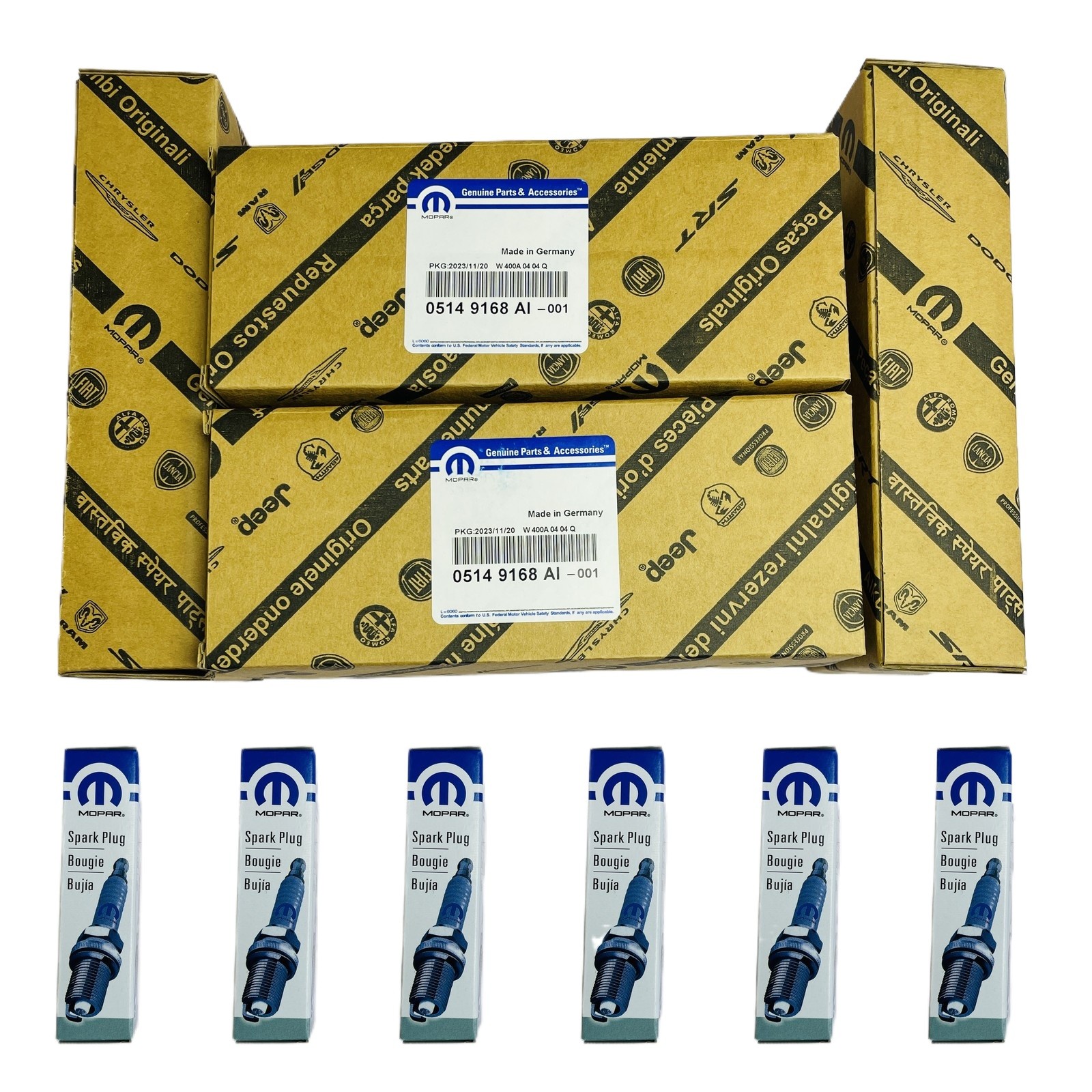 OEM 6X Mopar Ignition Coil & Spark Plug For Chrysler Jeep Dodge Ram 3.6L UF648