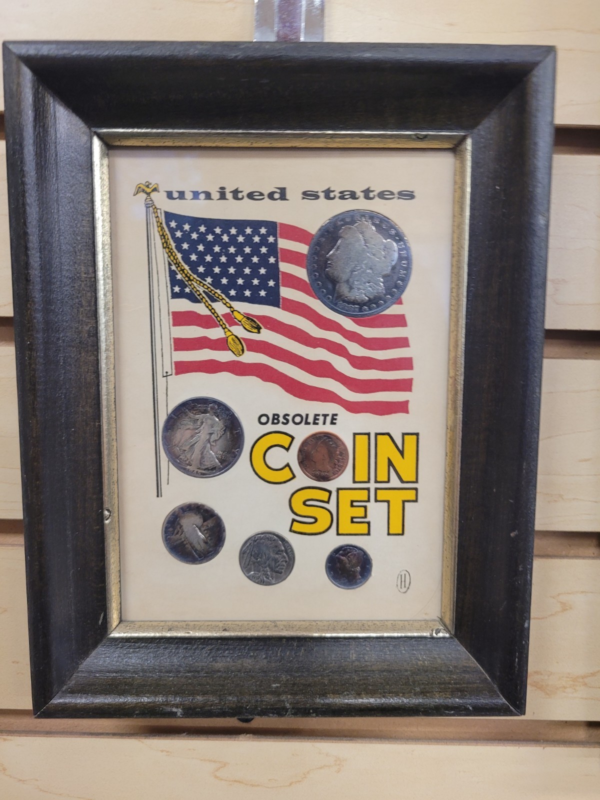 United States Obsolete Coin set framed