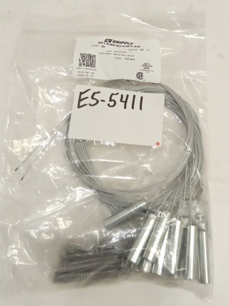 Gripple XP1-BQG-S1/4-5FT-ZIP 33lb Express #1 Barrel End Fixing 1/4\