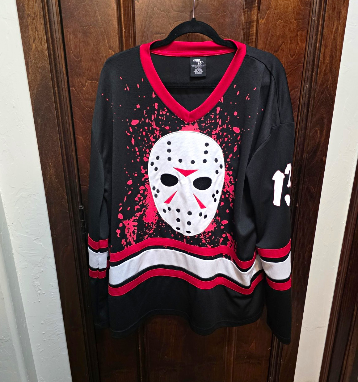 Friday the 13th Jason Voorhees 13 Black Hockey Jersey Costume XL Polyester adult Friday the 13th Jason Voorhees 13 Black Hockey Jersey Costume XL Polyester adult