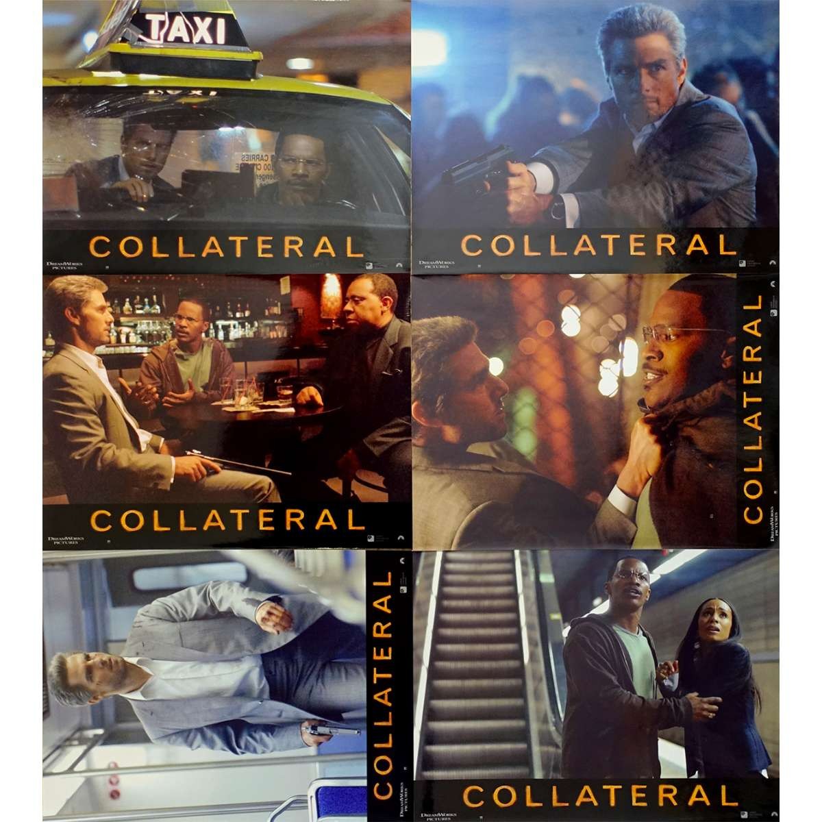 COLLATERAL Original Lobby Cards x6 - 9x12 in. - 2004 - Michael Mann, Tom Cruise