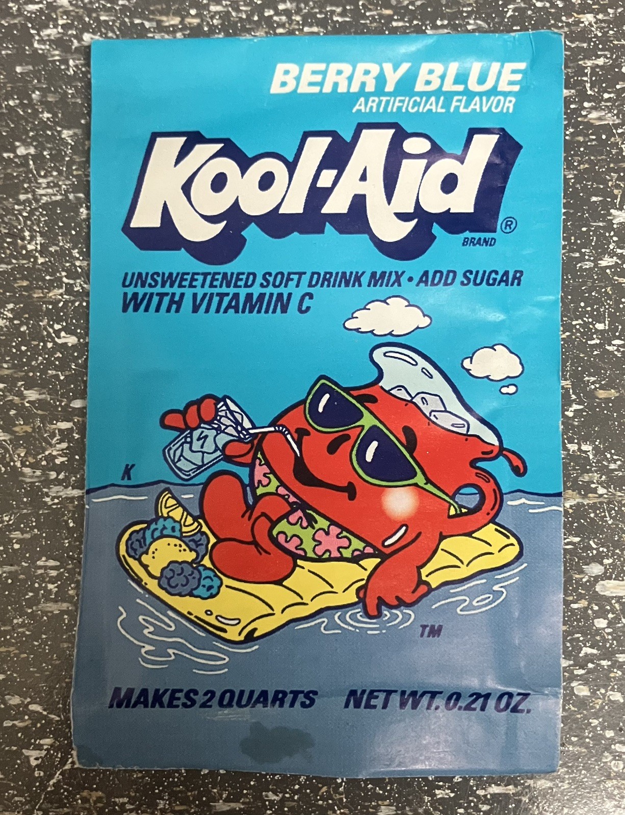 Kool-Aid Berry Blue 1988 Vintage Sealed Packet Rare Discontinued Collectible