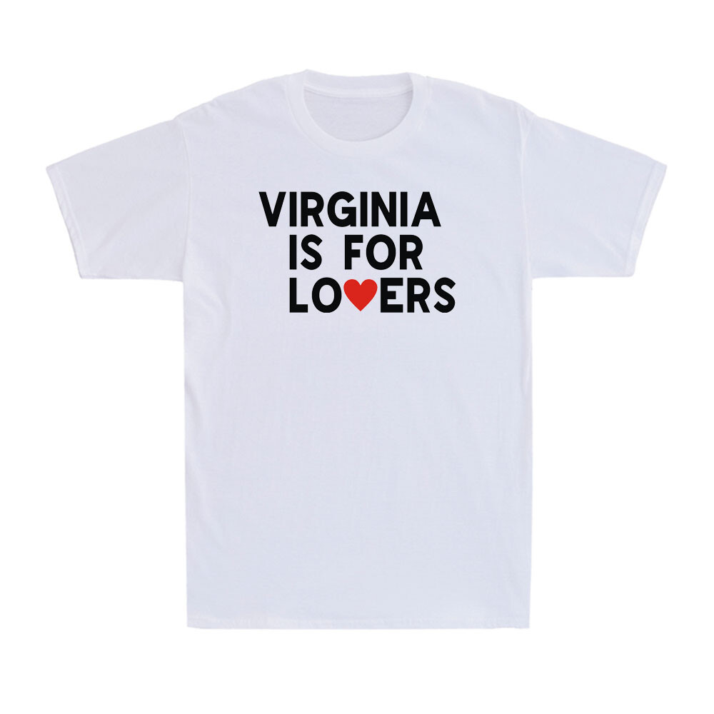 Virginia Is For The Lovers Red Heart Funny Saying Quote Men\'s T-Shirt