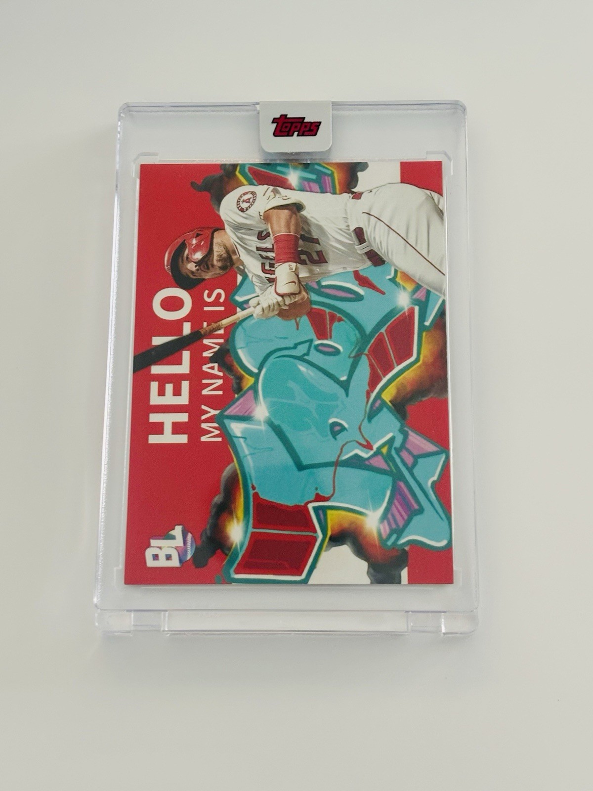 Mike Trout RARE GRAFFITI NAME PLATE INVESTMENT CARD TOPPS Angels MINT ENCASED