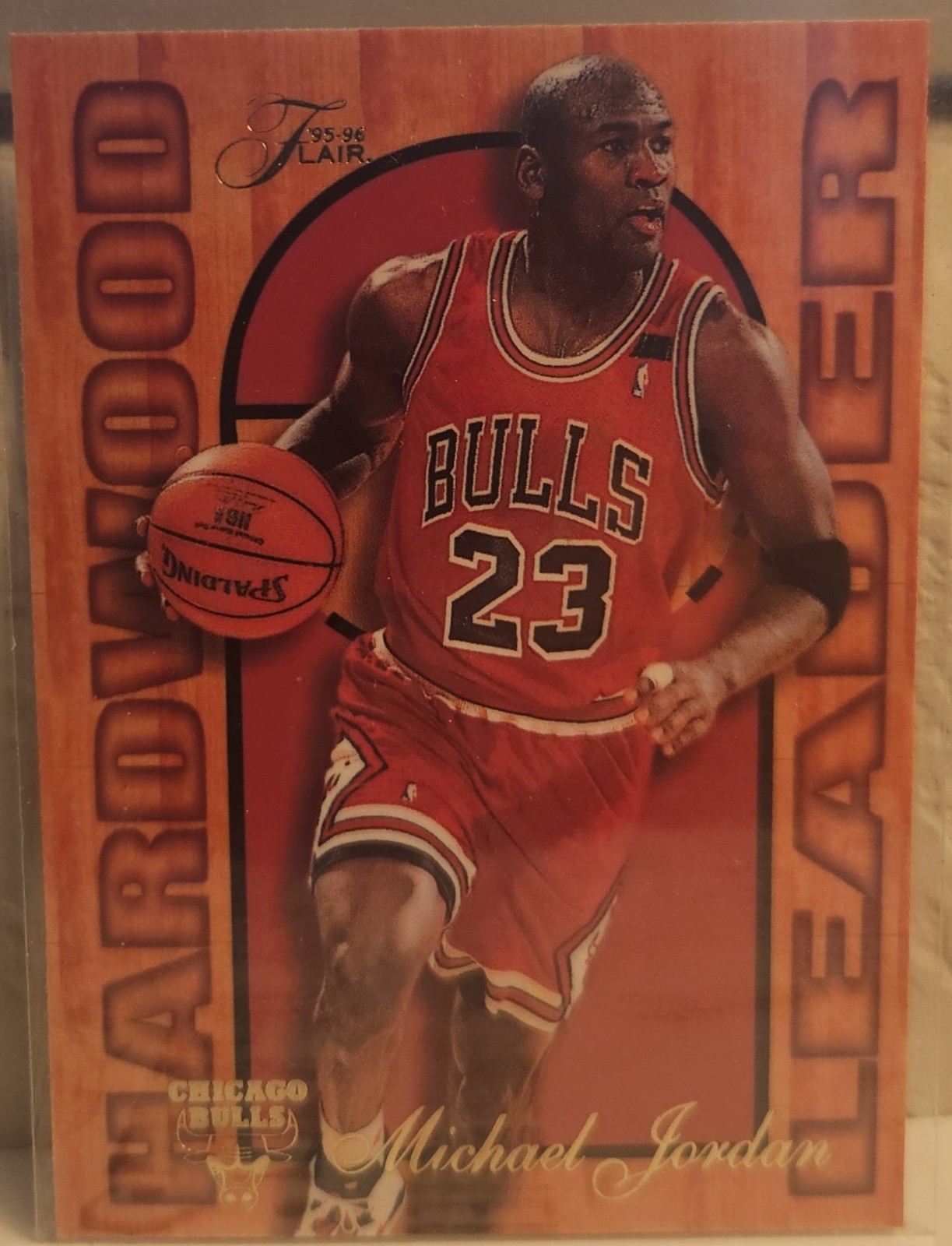1995-96 Flair Michael Jordan Hardwood Leader #4 Chicago Bulls MJ Insert