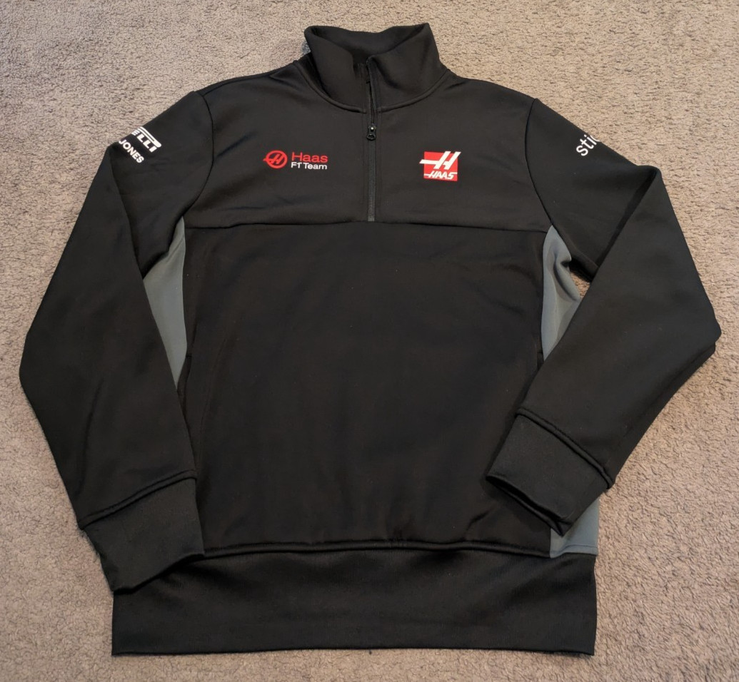 Haas f1 Formula 1 Racing Team 1/4 Zip Black Pullover Men\'s Medium