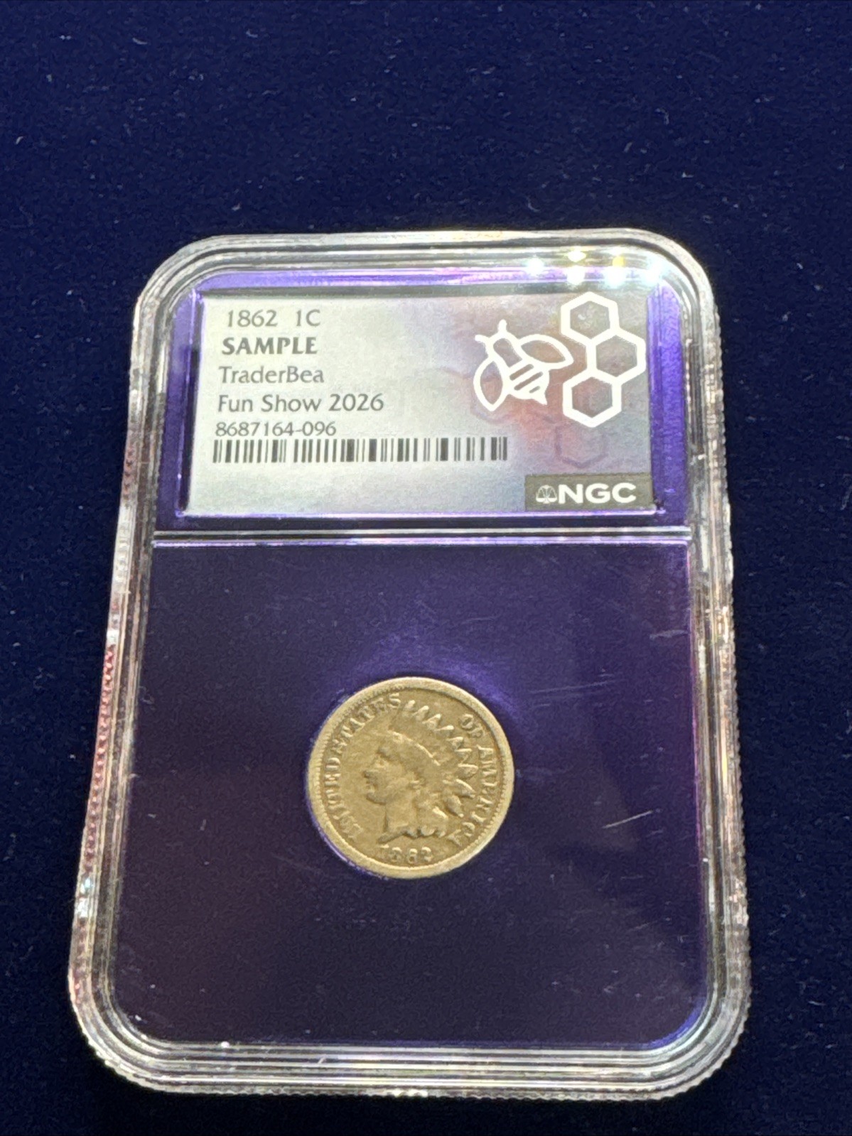 1862 1c Traderbea Sample Slab 2026 Fun Show 1862 1c Traderbea Sample Slab 2026 Fun Show
