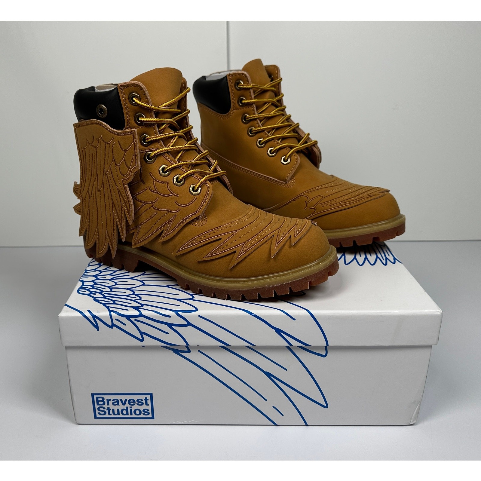 Bravest Studios Men\'s Wing Boots in Wheat Size 5 NIB #08S Bravest Studios Men\'s Wing Boots in Wheat Size 5 NIB #08S